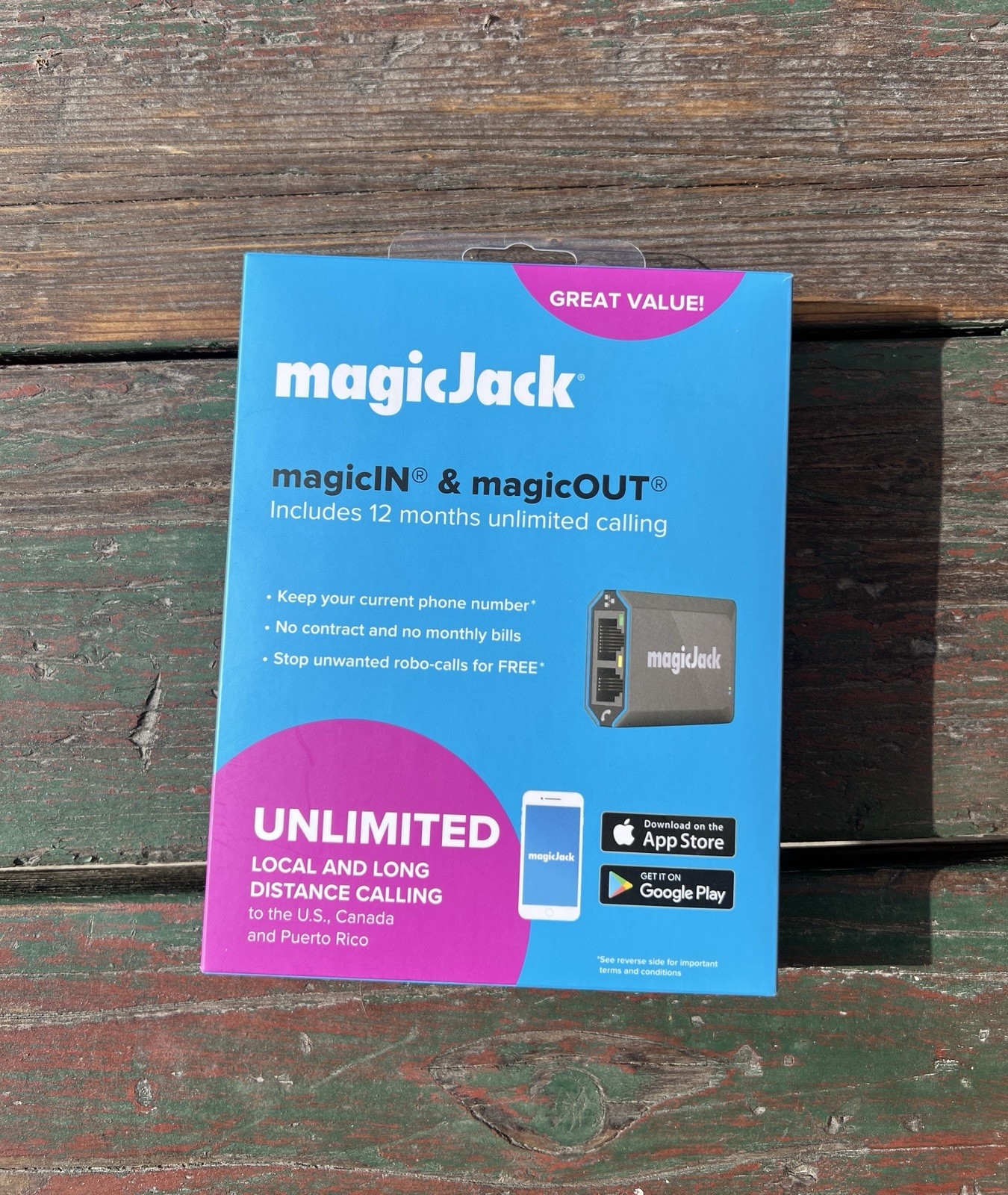 magicJack VOIP Adapter – Unlimited US & Canada Calls No Monthly Fees
