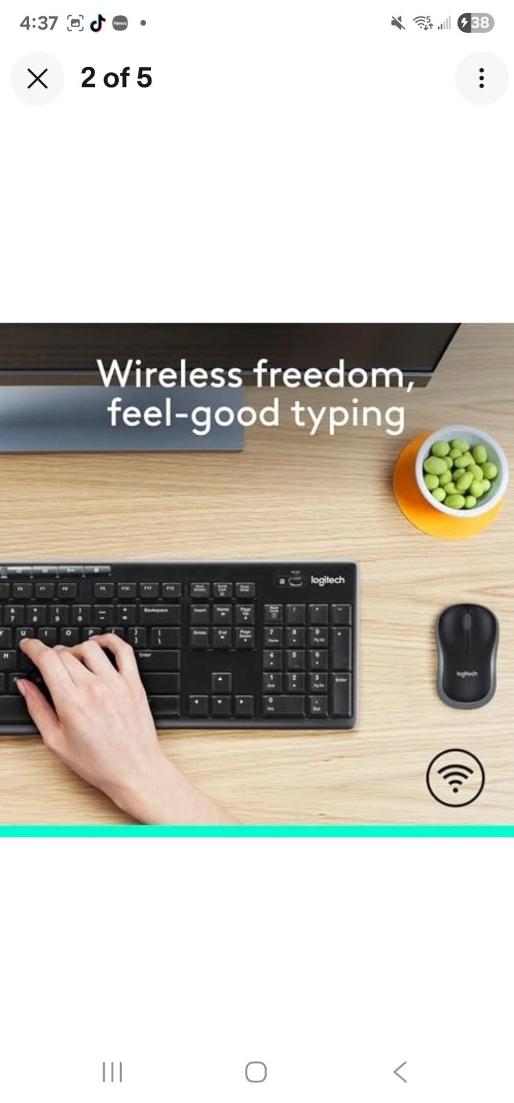 Logitech MK270 Wireless Keyboard And Mouse Combo For 2.4 GHz Wireless – Black