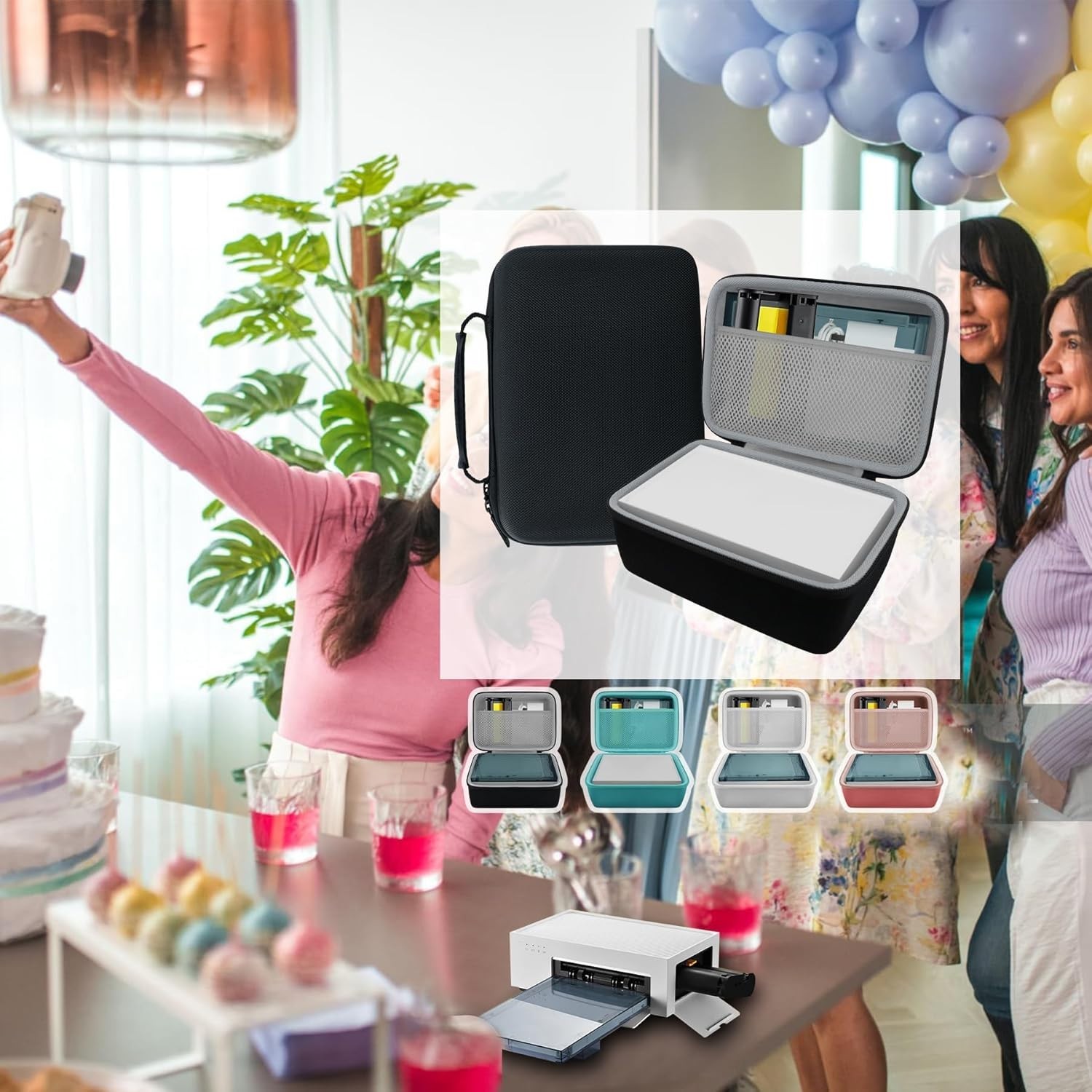 EVA Hard Case for Liene M100/M200 4×6” Photo Printer – Waterproof & Shockproof