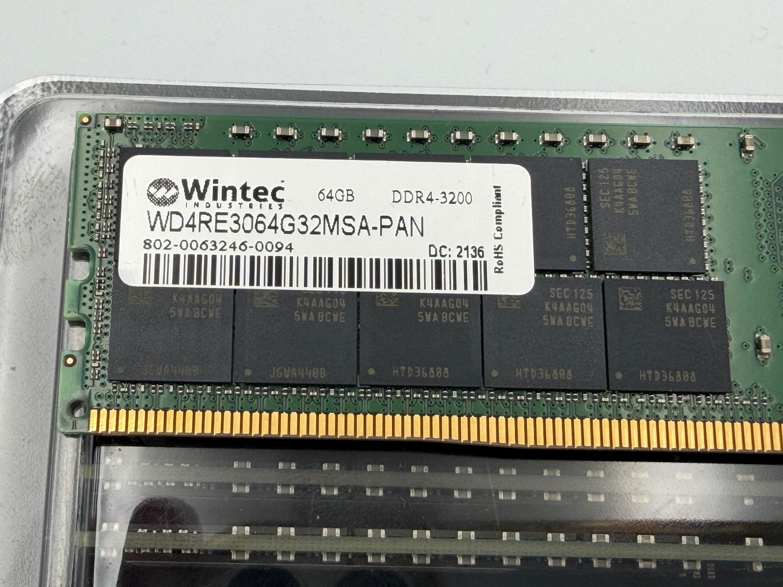 Wintec 64GB DDR4-3200 ECC Registered RDIMM Server Memory WD4RE3064G32MSA-PAN