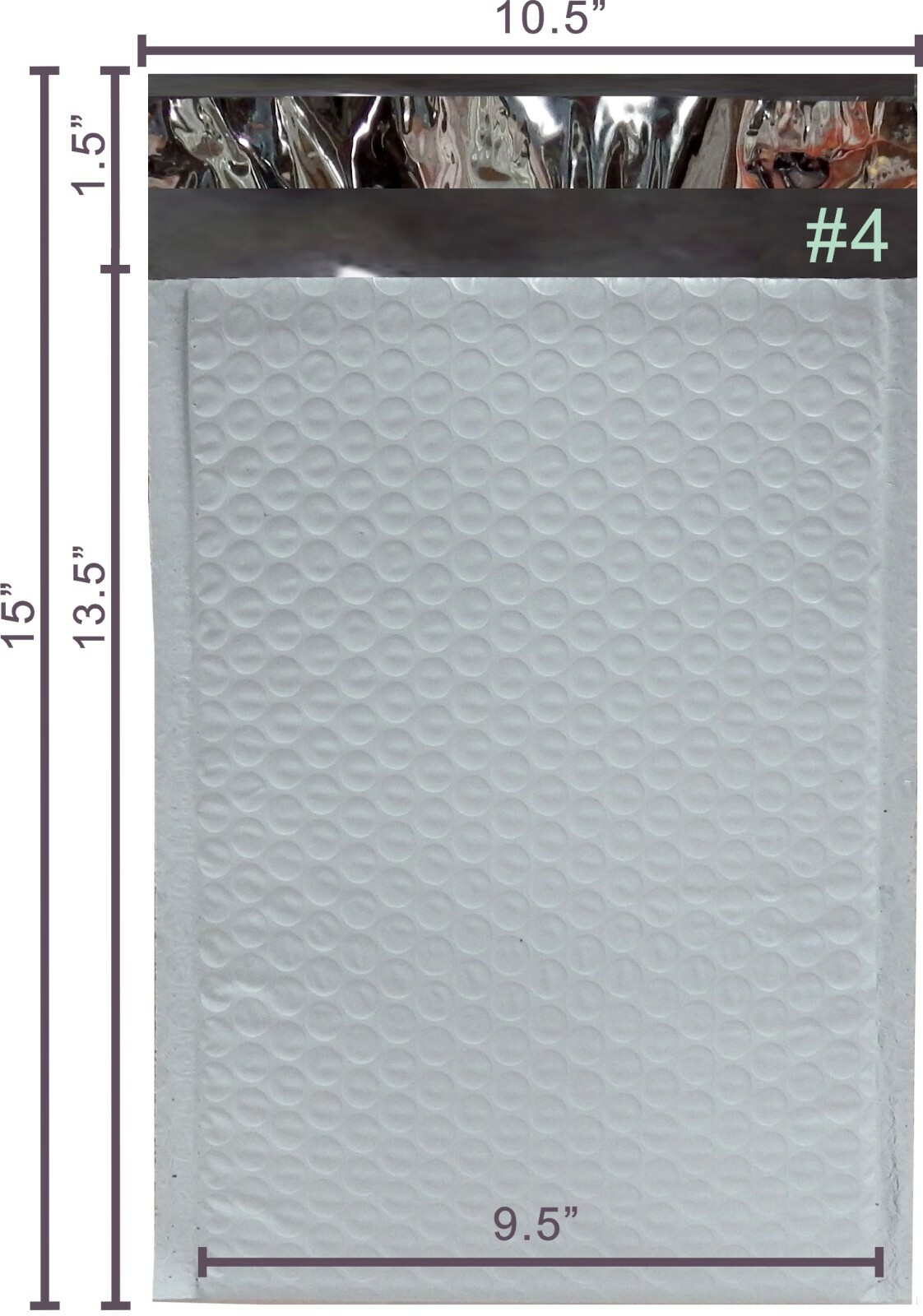 Fantasybuy® 100 #4 Poly Bubble Padded Envelopes Mailers 9.5 X 13.5