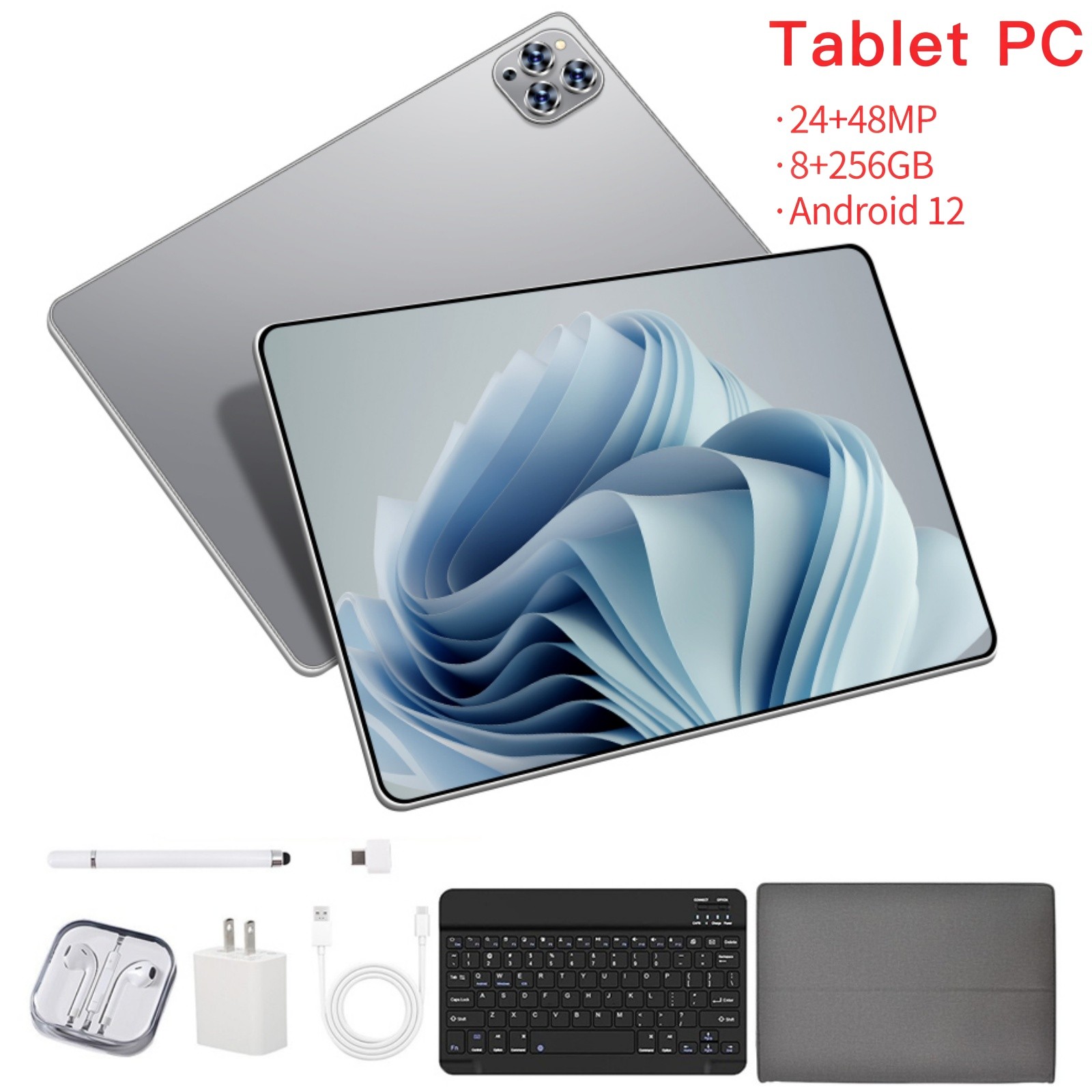 2-in-1 Portable Tablet PC 8GB RAM 256GB ROM 8000mAh Battery SIM Work Laptop