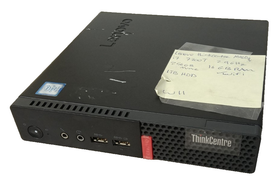 Lenovo ThinkCentre M910q i7-7700T 2.9 GHz 16GB RAM 256GB NVME 1TB HDD WiFi WIN11