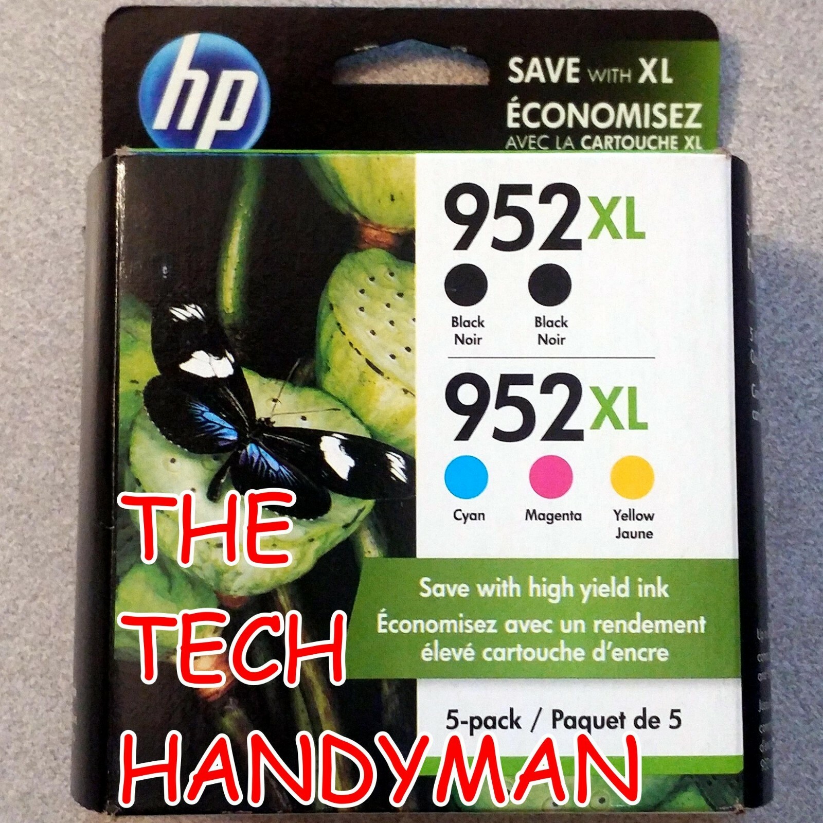 5-PACK HP GENUINE 952XL BLACK & COLOR INK (RETAIL BOX) OFFICEJET PRO 8730 8735