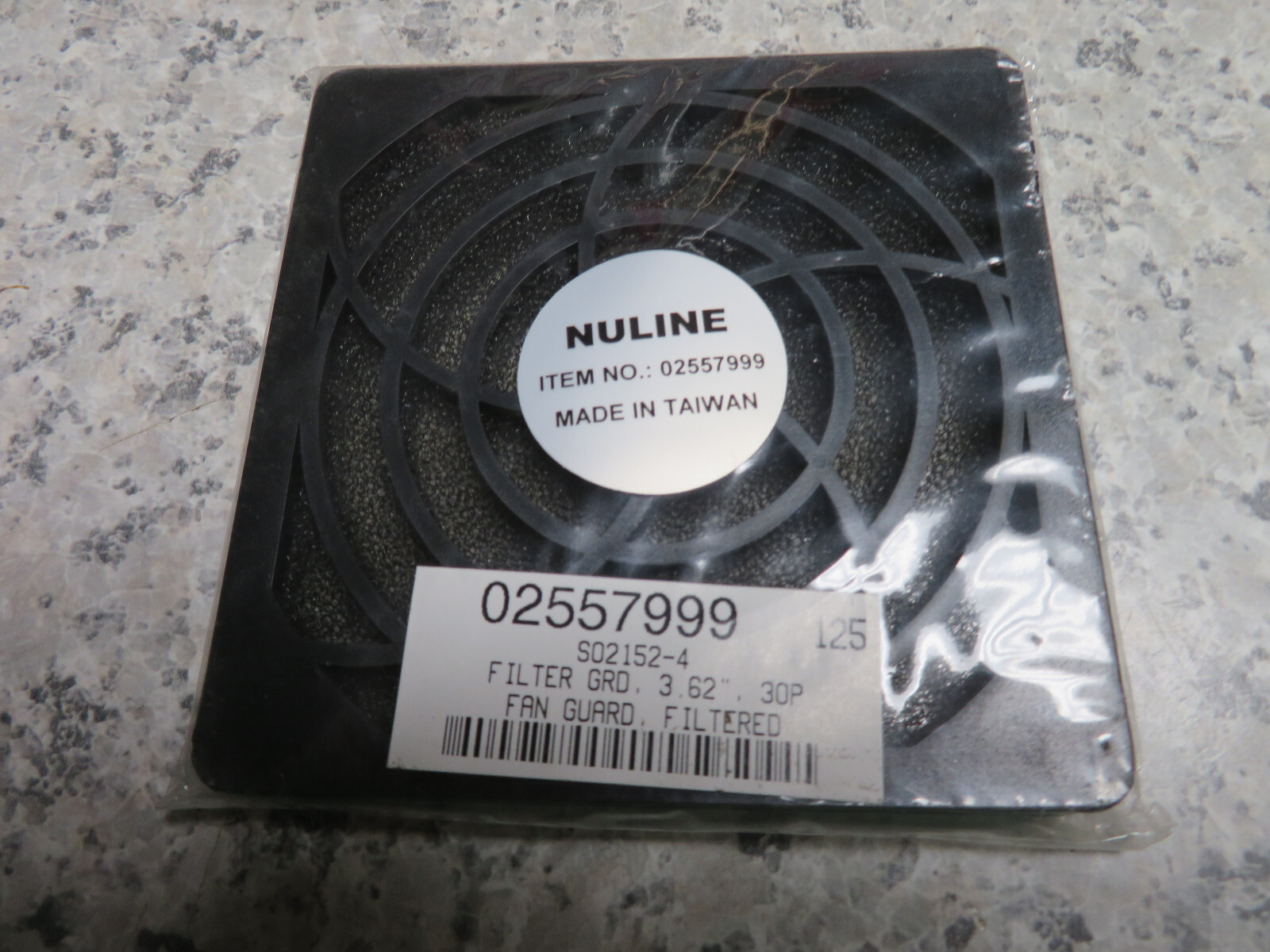 NEW– NULINE FAN FILTERED FILTER GRILL GUARD 3.62 30P 02557999