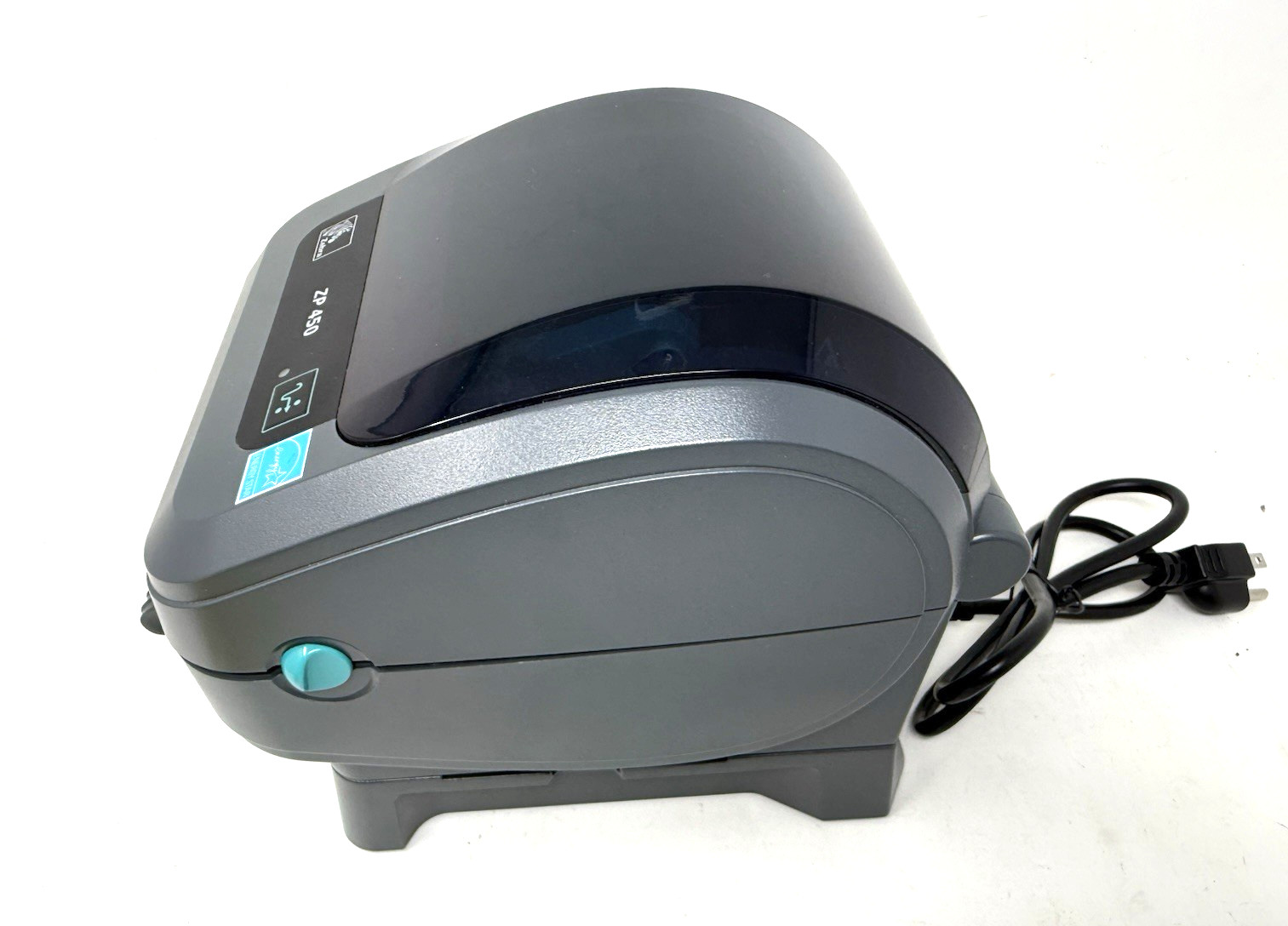 Zebra ZP450 Thermal Label Printer ZP450-0501-0006A ~ Works has crack Read Desc