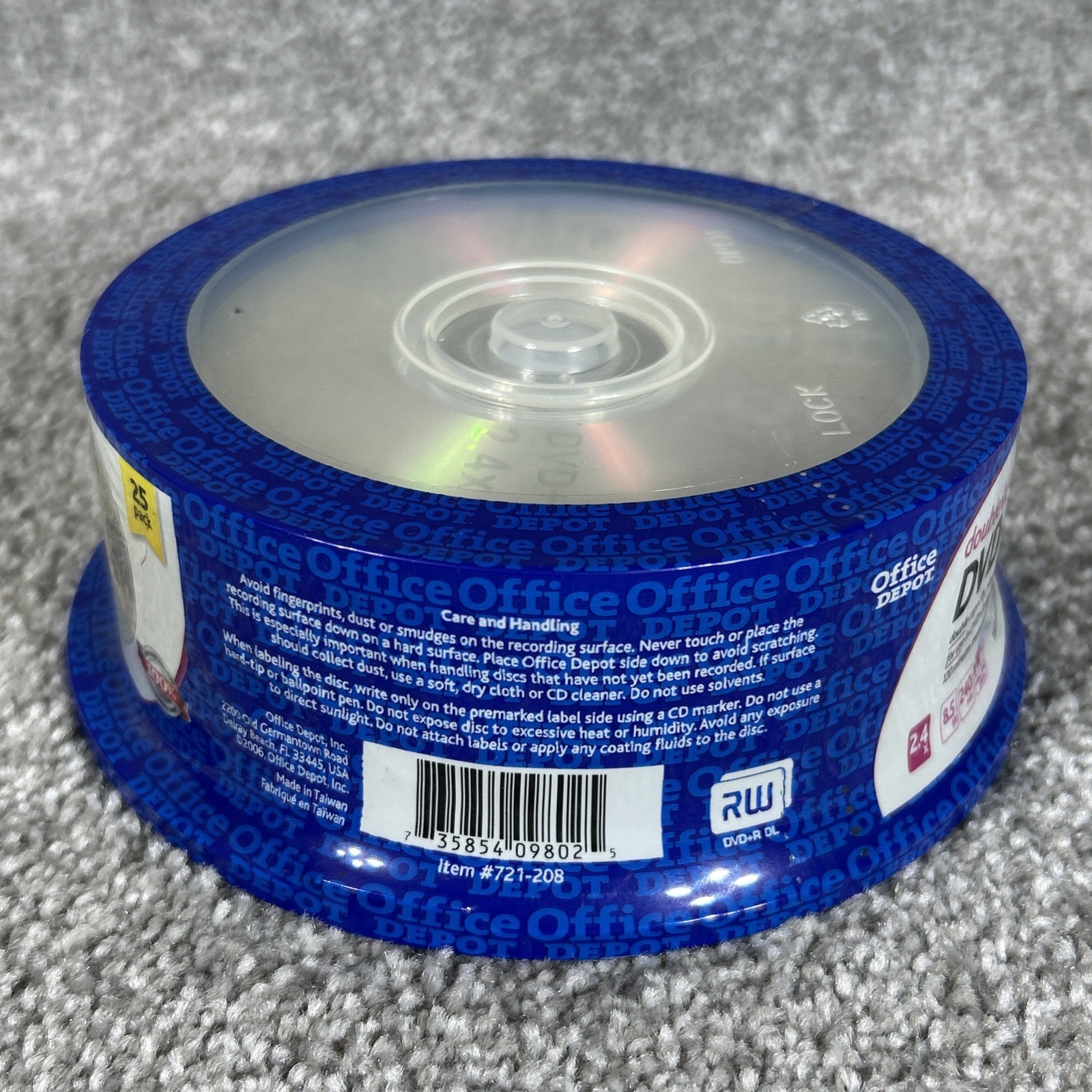 DVD Blank Office Depot Double Layer DVD+R DL Recordable Media 25 Pack New Sealed
