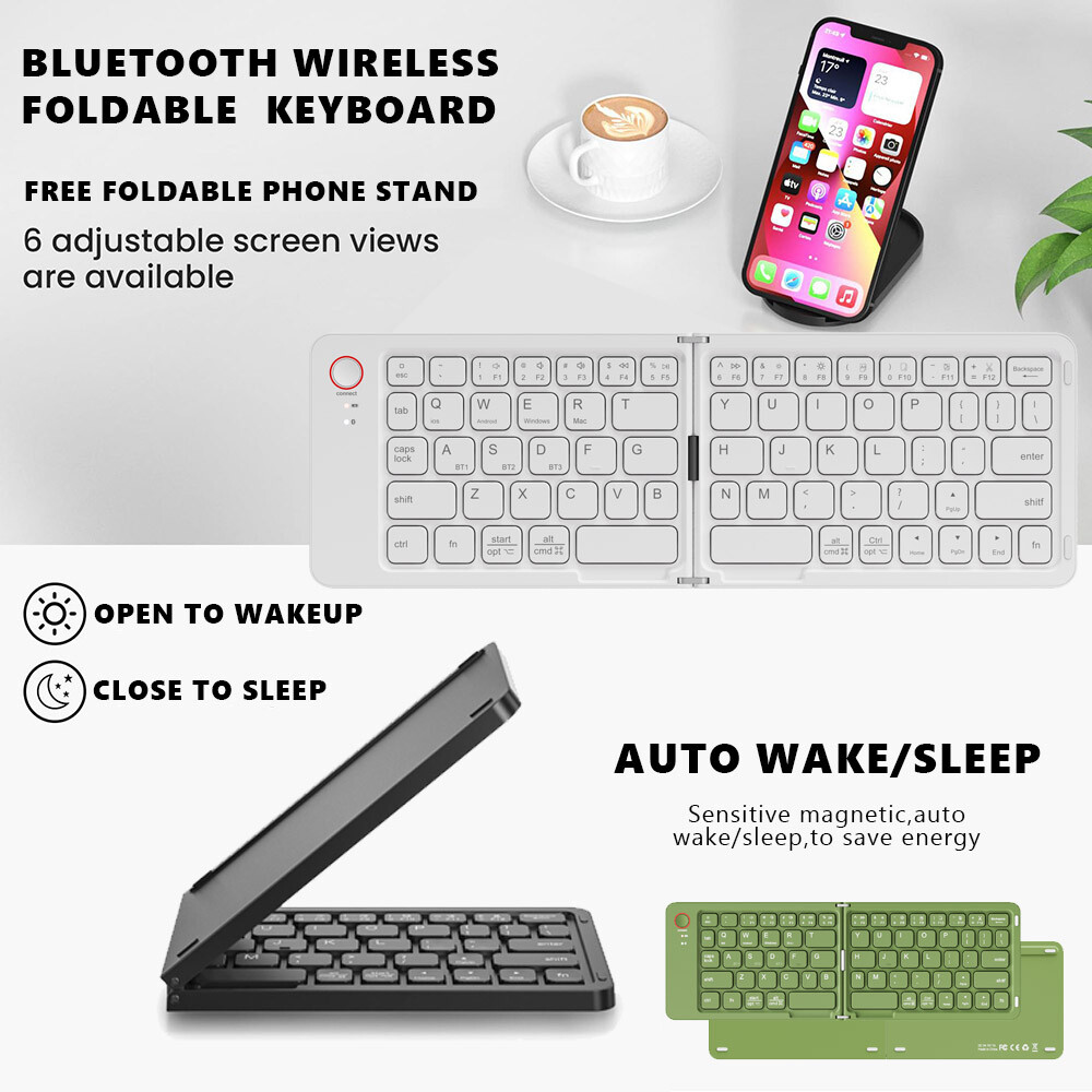 Foldable Wireless Bluetooth Keyboard For Android iOS PC Phone Tablet Universal