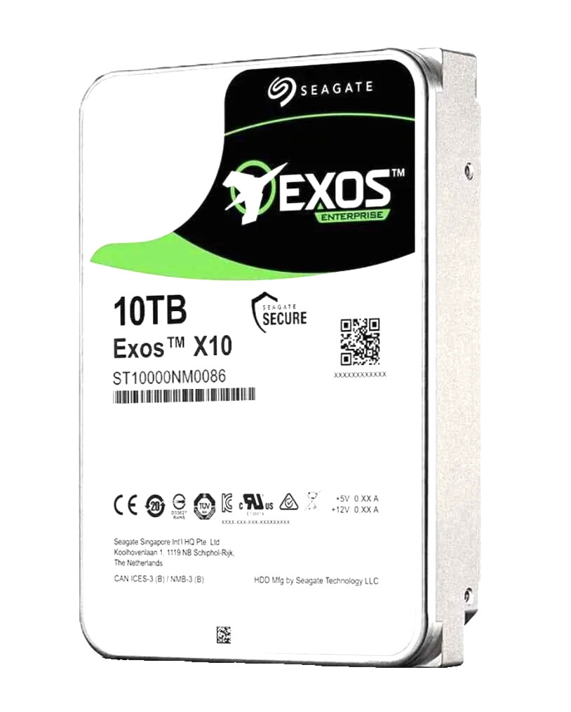 RECERT Seagate Exos ST10000NM0096 10TB 7200RPM 12Gb/s 256MB 3.5″ SAS HDD