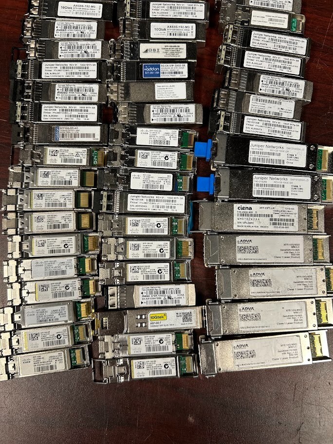 *Lot Of 53* Mixed Model 10GB SFPs Cisco/ADVA/Ciena/Juniper/etc #95
