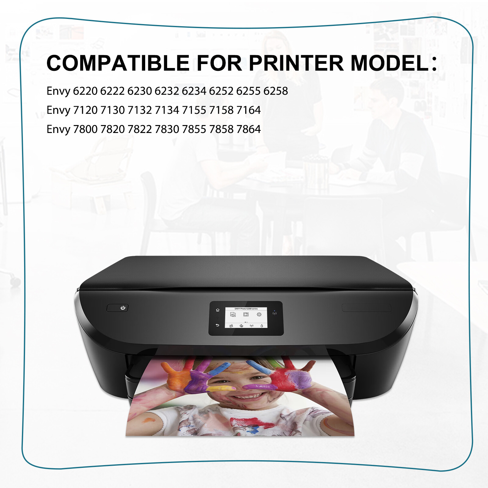 2-PK 64XL Black Ink Cartridge for HP 64 Envy photo 7130 7855 7858 6255 6258