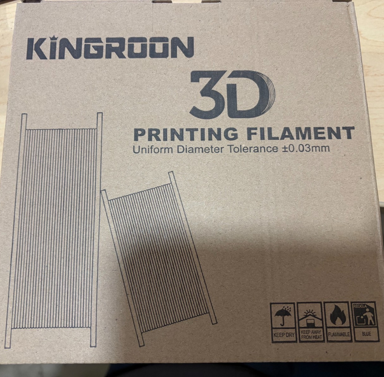 Kingroon 3D Printer Filament, PLA Basic| Multi Color | 1.75mm| 12 Pack 1kg Rolls