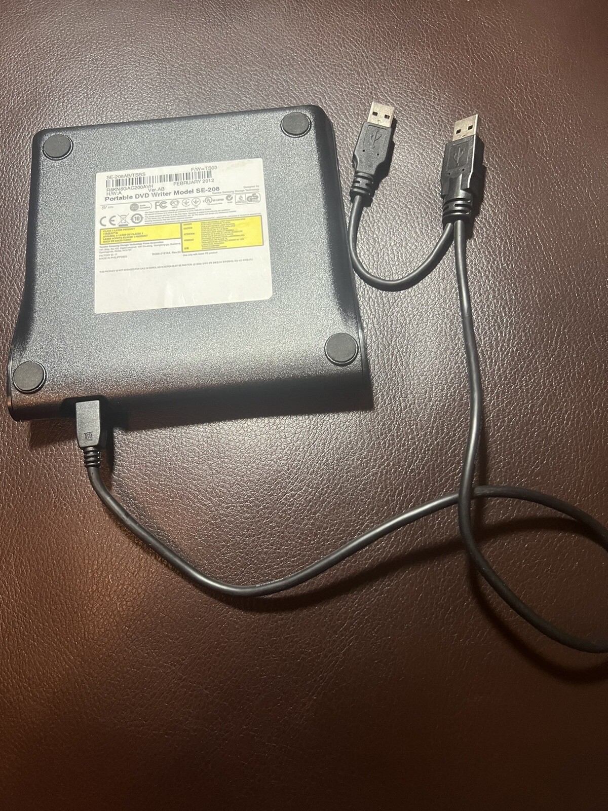 Samsung Ultra Slim Portable Extended DVD Writer Black Model SE-208