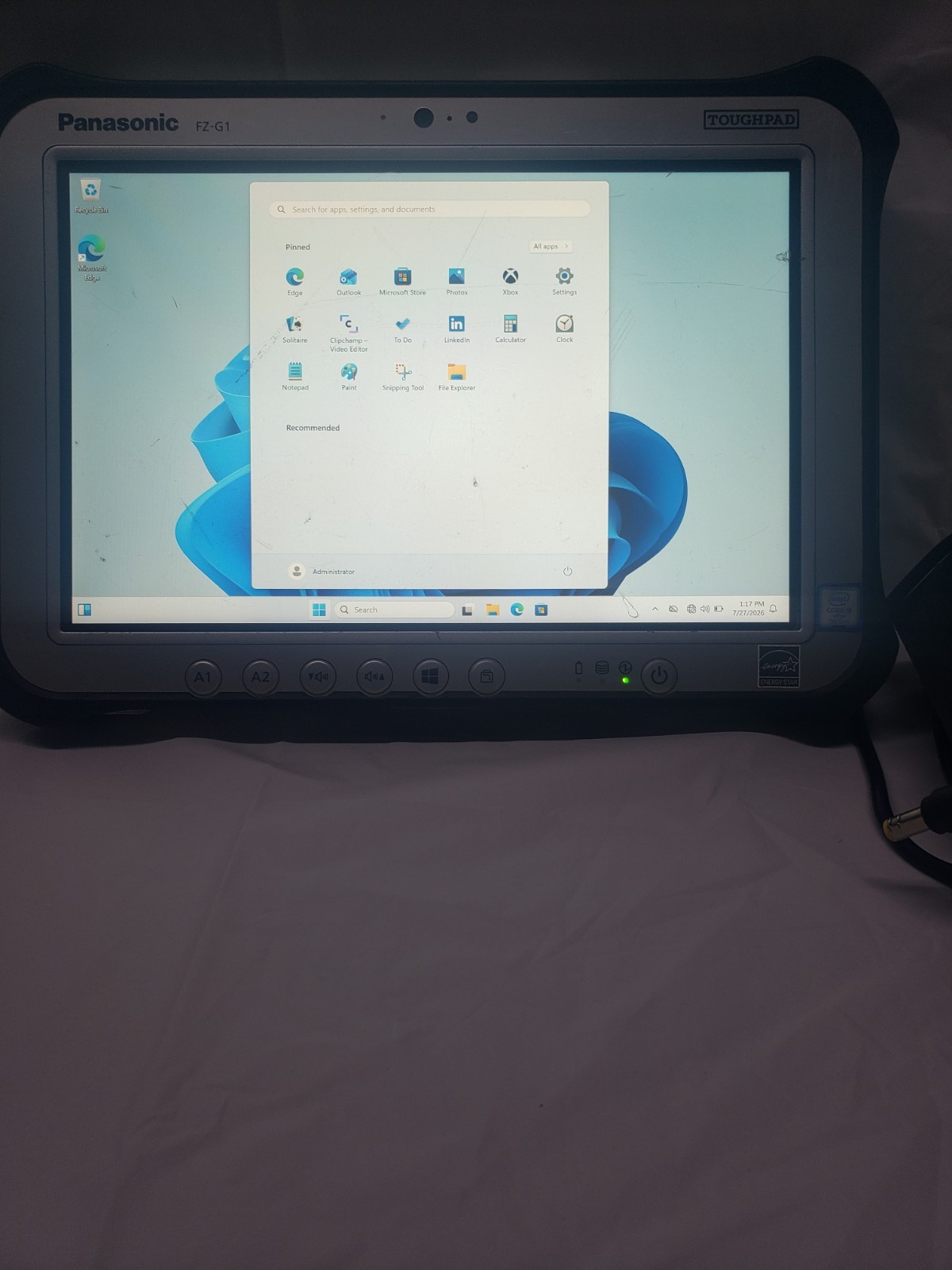 FZ-G1 Toughpad i5-7300u 2.6GHz 8gb,WIN 11 , 256gb Windows 11 Tablet MK5 Rugged