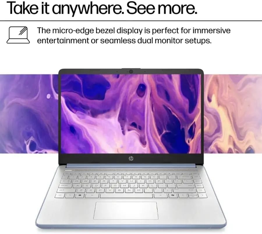 HP 14 Student Laptop,Intel Processor N150,UpTo 4GB 384GB(128GB UFS+256GB MSD)