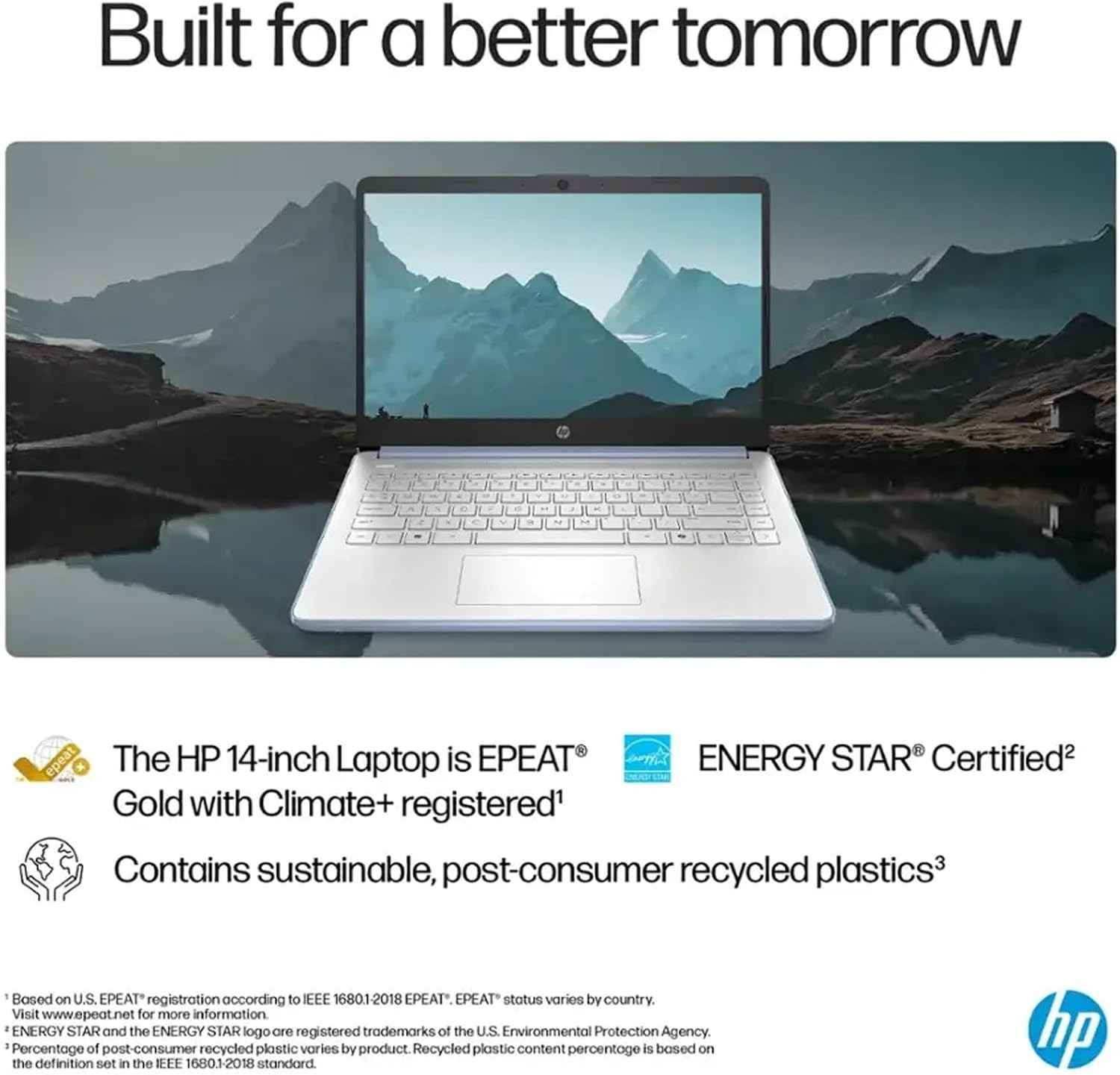 HP 14 ”Laptop, Intel Processor N150, 4GB RAM, 128GB UFS + 128GB MSD, Win11 Pro