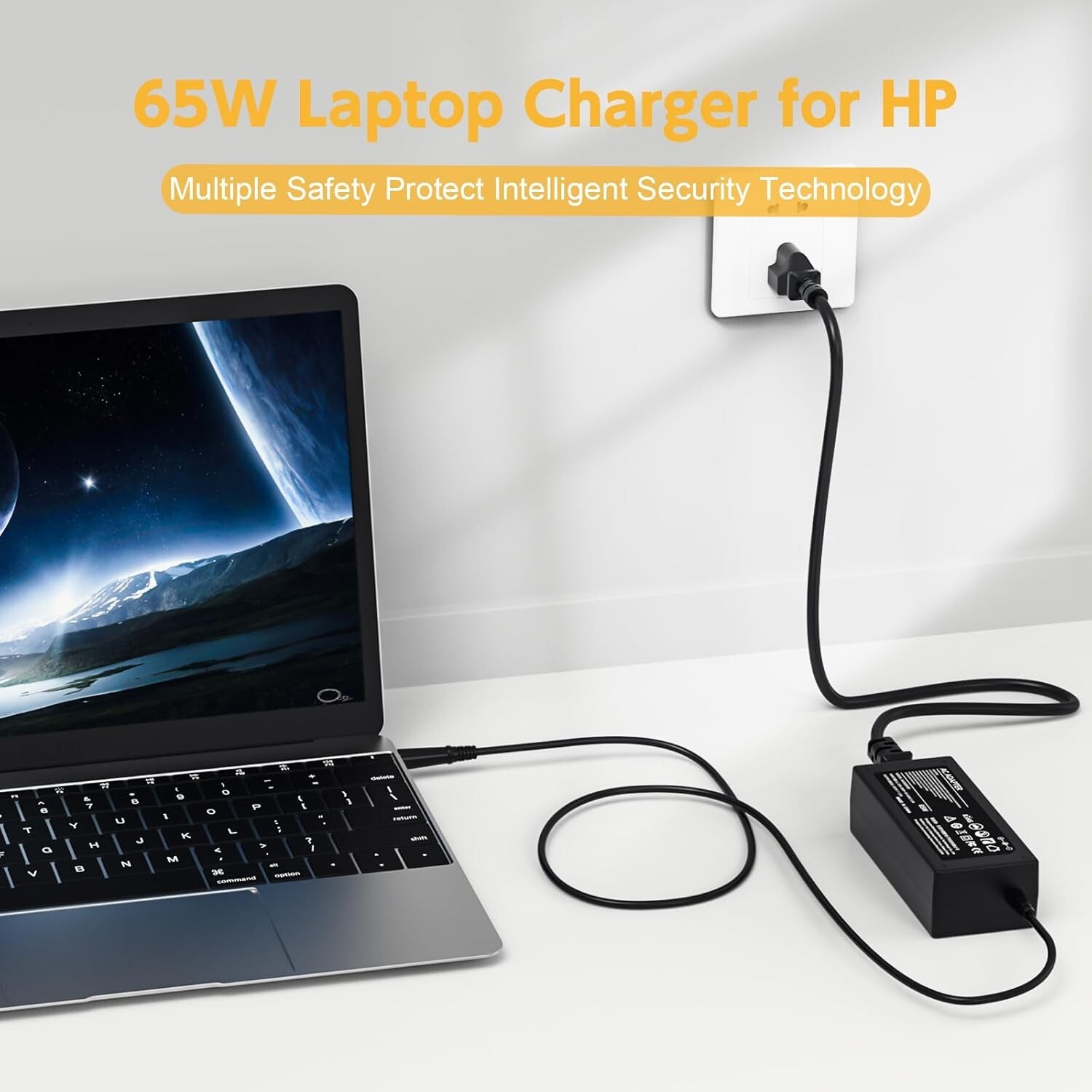 Compatible HP Pavilion G6/G7/DV4-7 18.5V 3.5A 65W Laptop Charger Power Cord