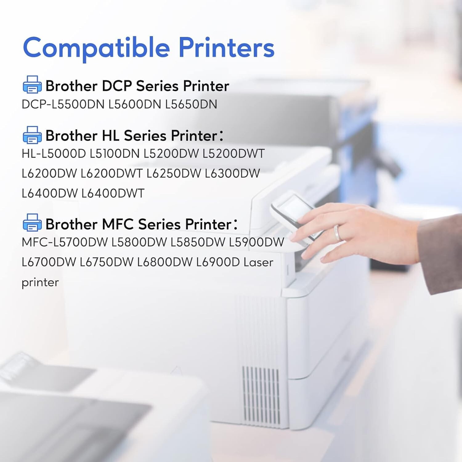 2 PK TN-850 For Brother TN-850 Black Toner Cartridge For DCP-L5500DN DCP-L5600DN