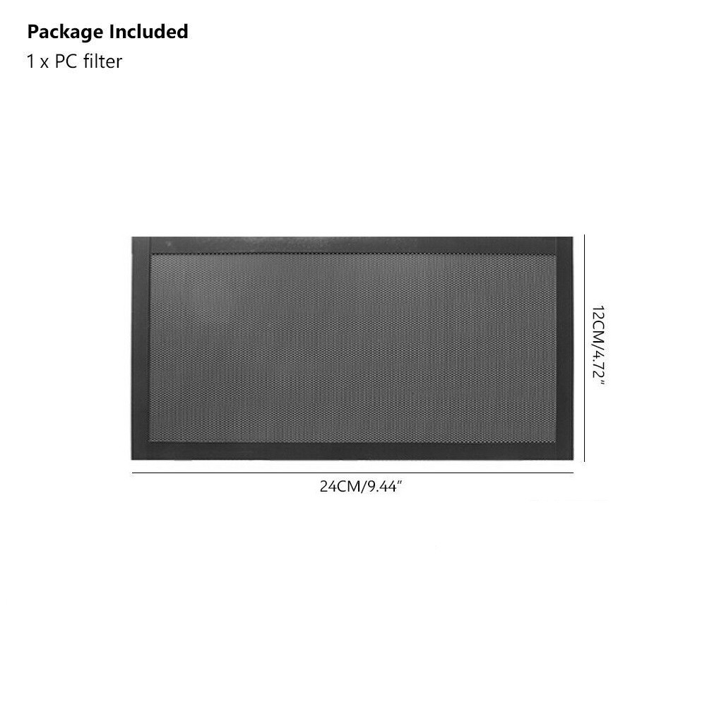 1Pc 12*24cm Computer PC Cooling Fan Magnetic PC Dust Filter Case Mesh Net Cover