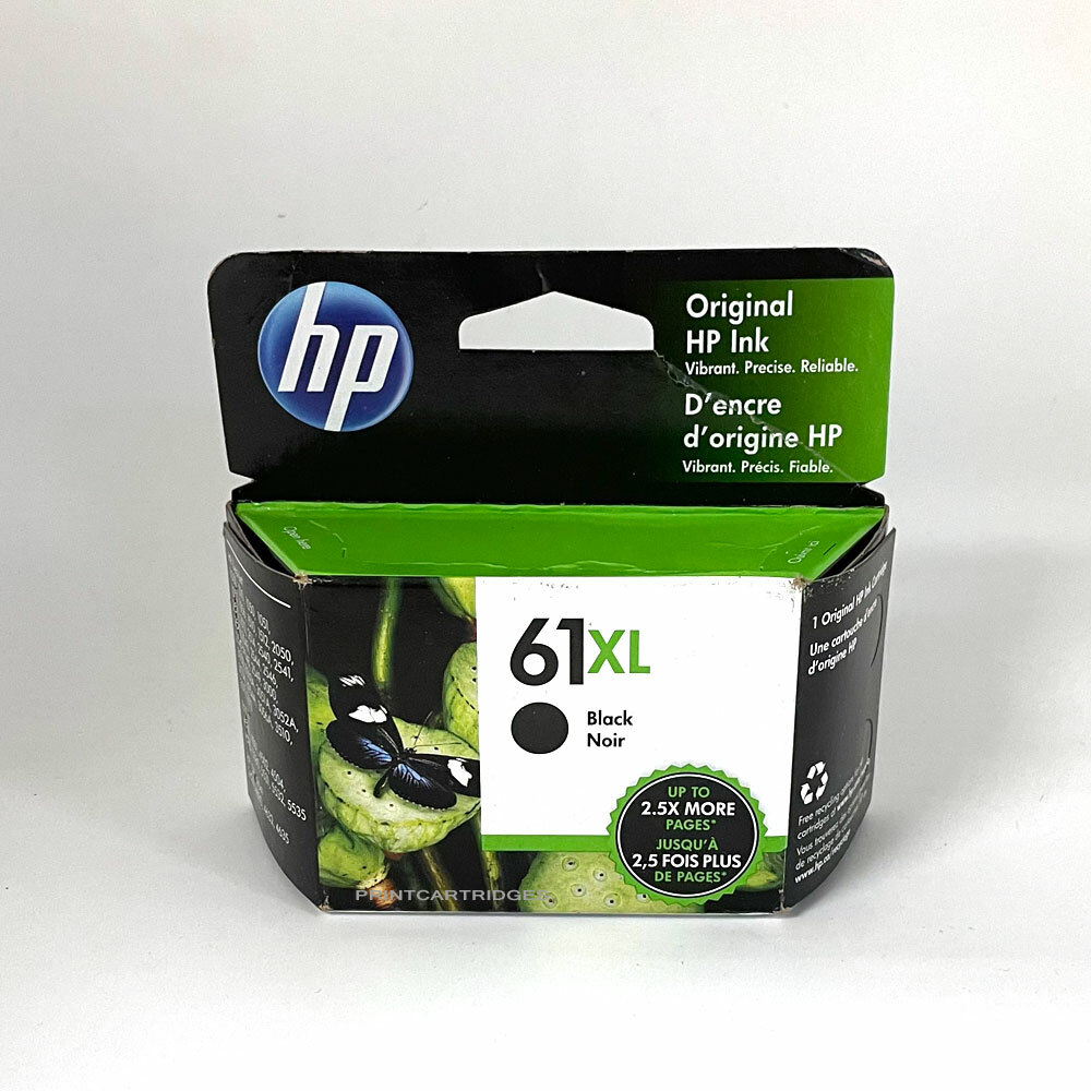 Genuine HP 61XL Black Ink Cartridge in Retail Box Exp 10-2026