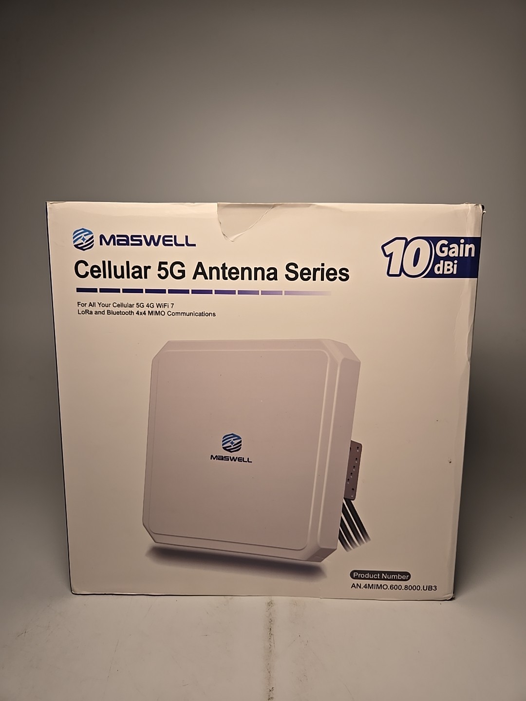 Maswell 4MIMO Ultra: 4G LTE 5G Panel Antenna, 10dBi High Gain 4X4 MIMO External