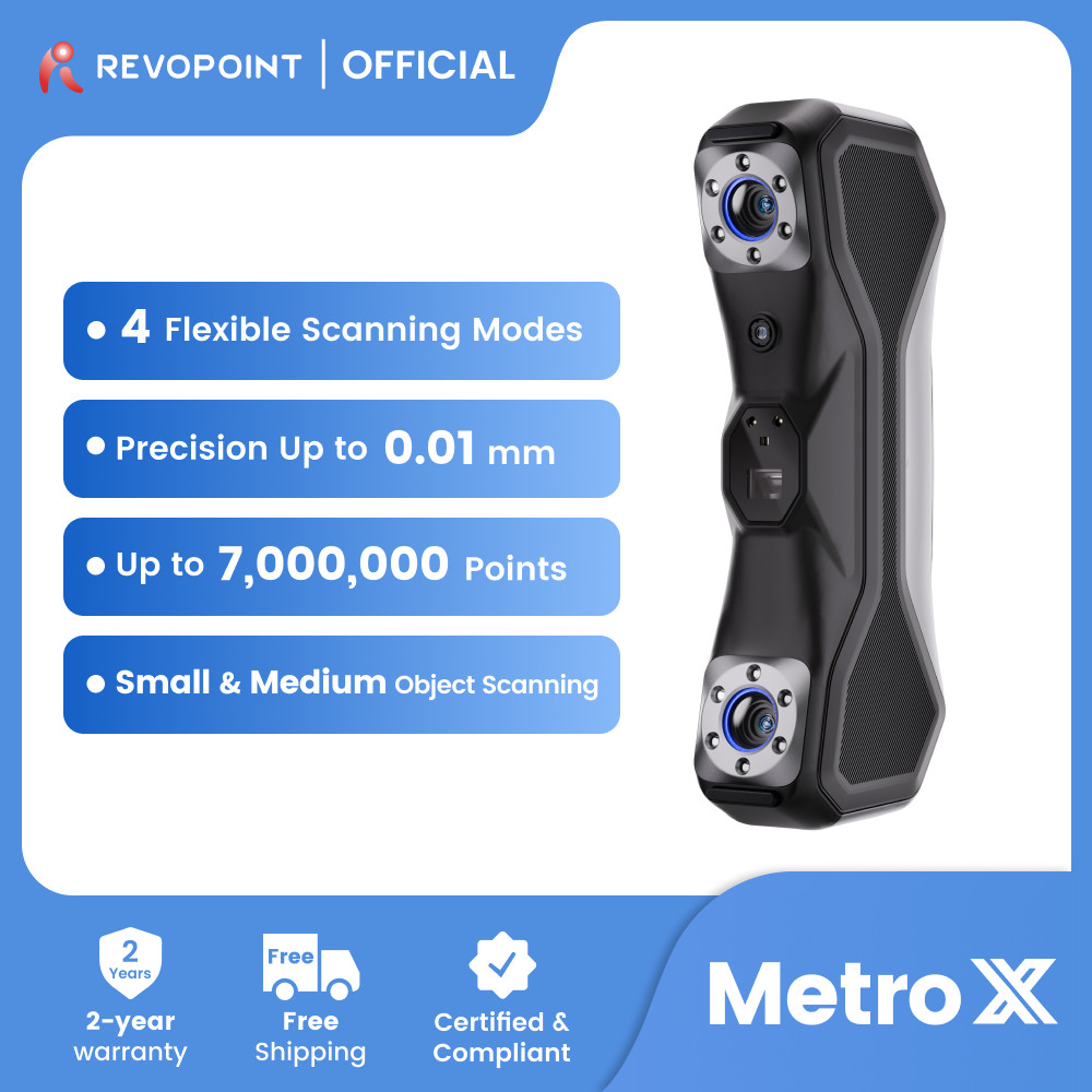 Revopoint MetroX 3D Laser Scanner For CAD Designer 0.01MM Handheld Laser Scanner