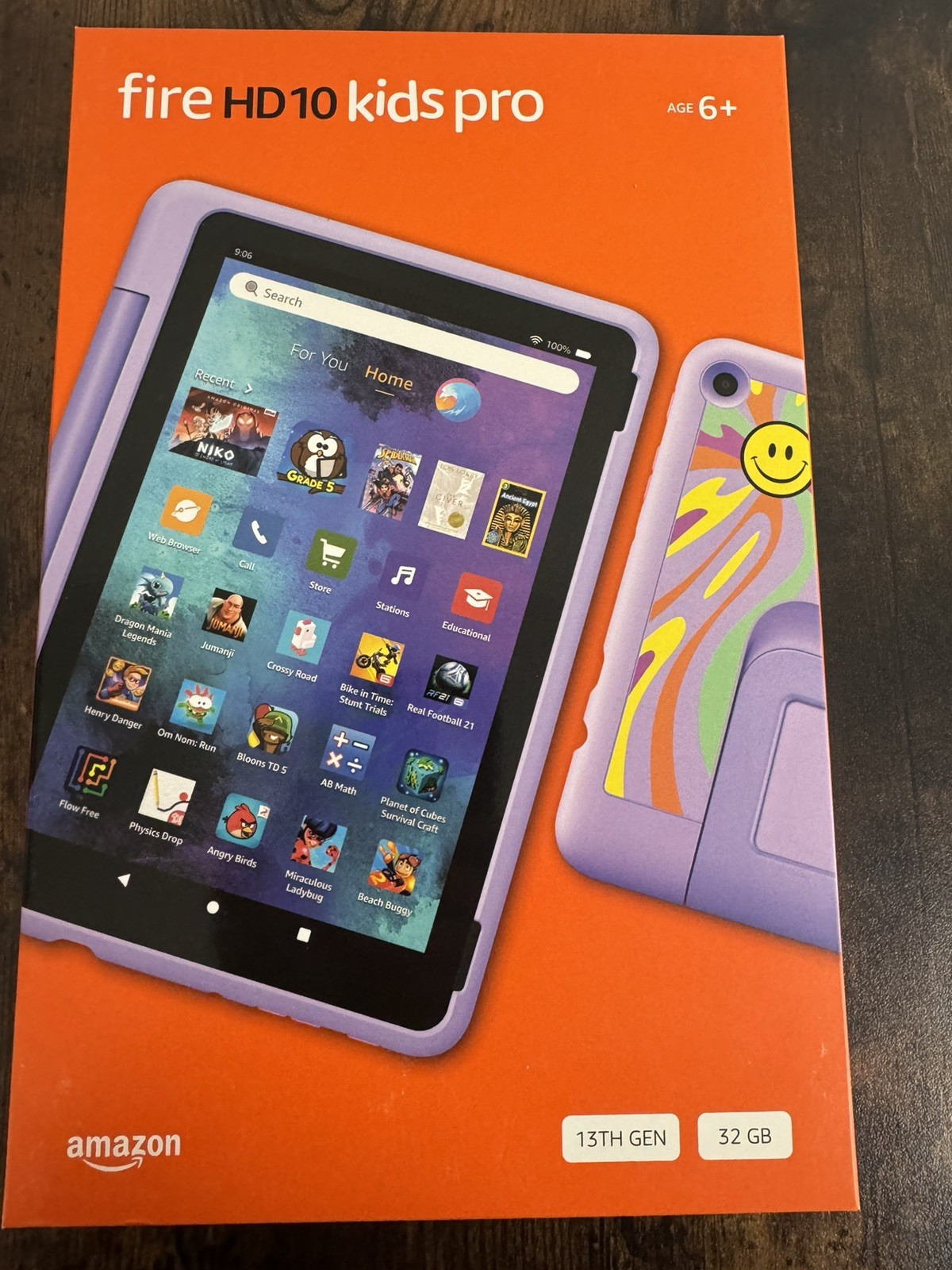 Amazon Fire HD 10 Kids Pro 13th Gen, 32GB, Wi-Fi, Tablet, Happy Day – NEW SEALED