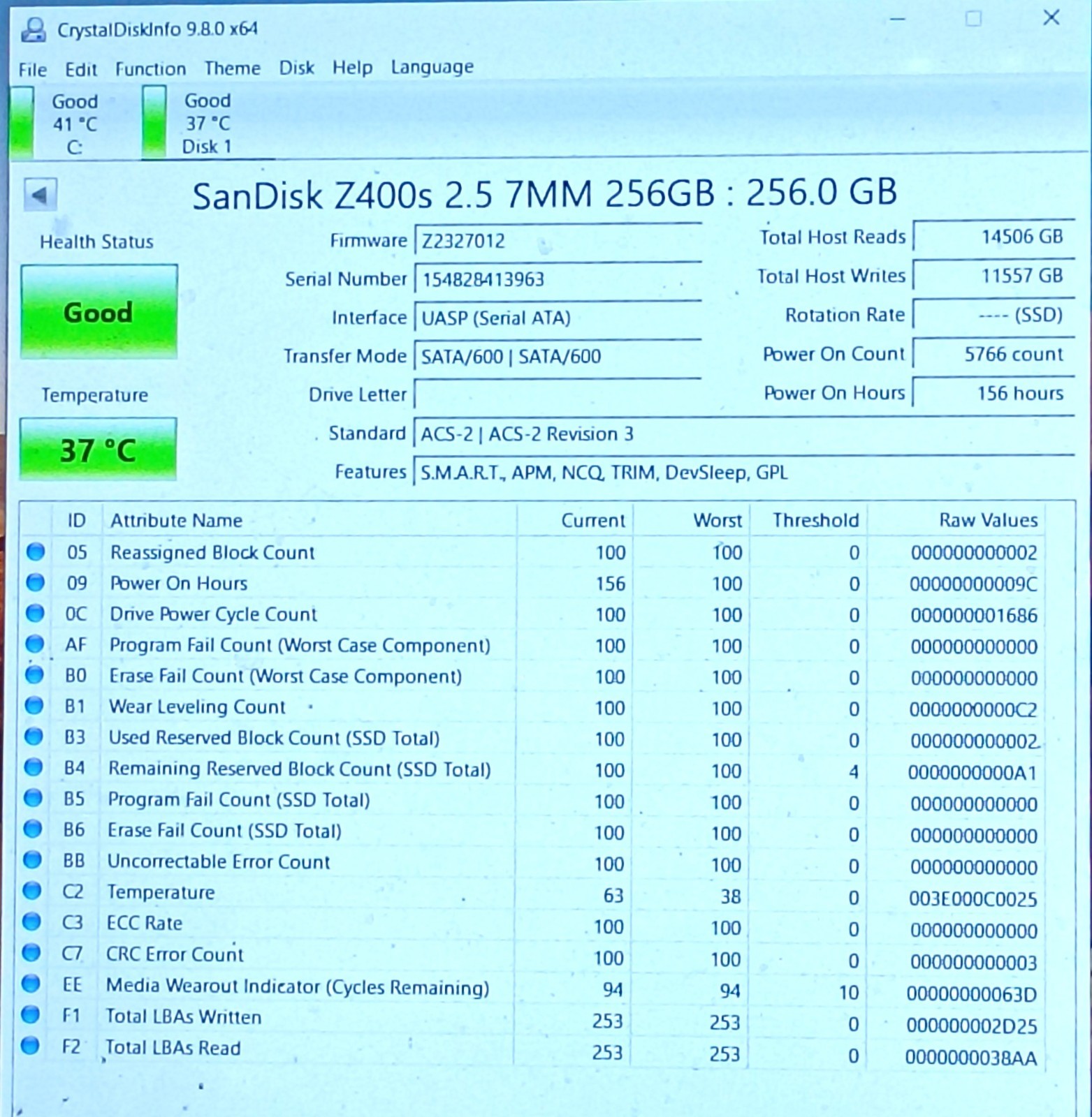 SD8SBAT-256G-1012 – Sandisk Z400s 256GB 2.5″ SATA Internal Solid State Drive