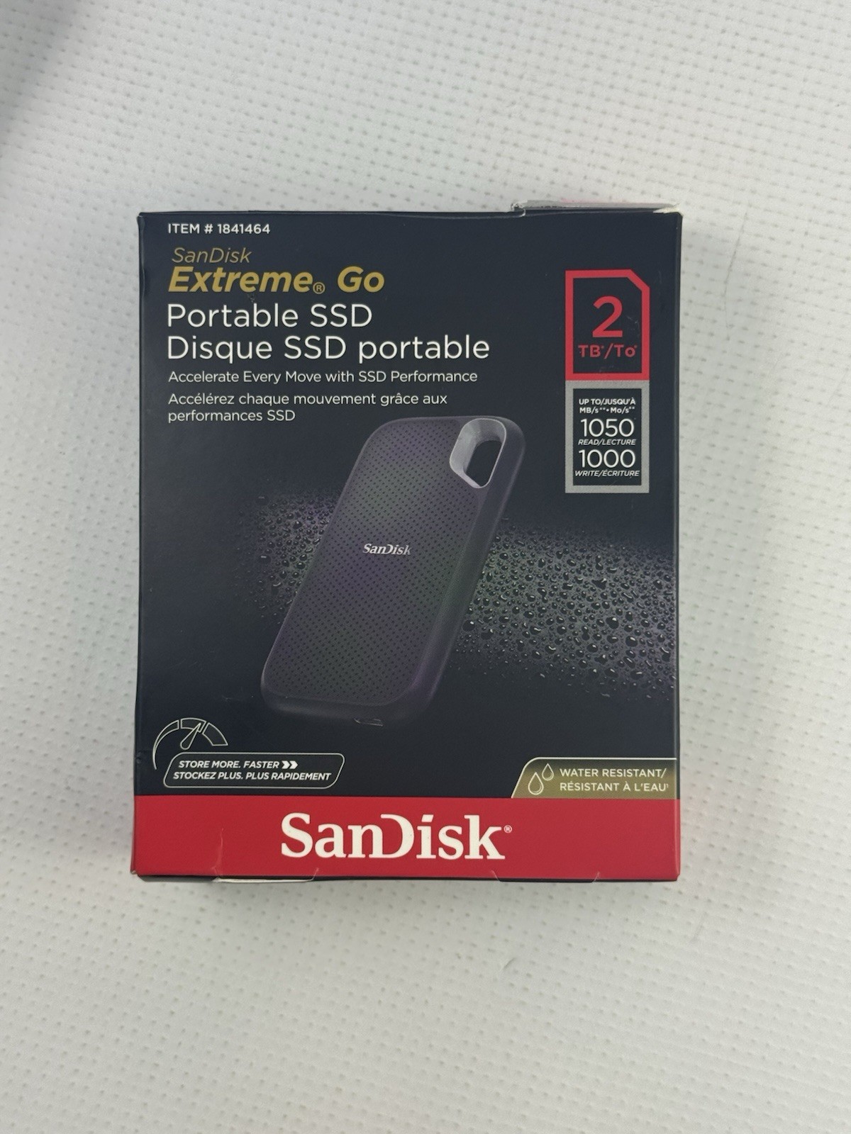 SanDisk 2TB NVMe Extreme Go Portable External SSD USB 3.2 Gen 2 USB-C
