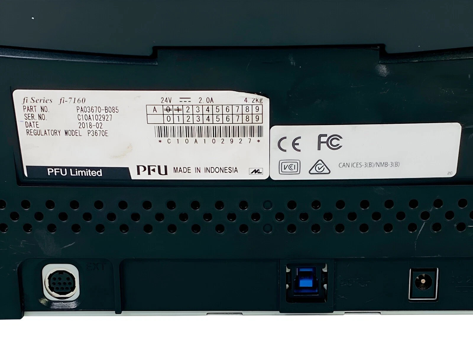 💯FULLY TESTED💯Fujitsu Fi-7160 Duplex Color Document Scanner w/FULL PACKAGE