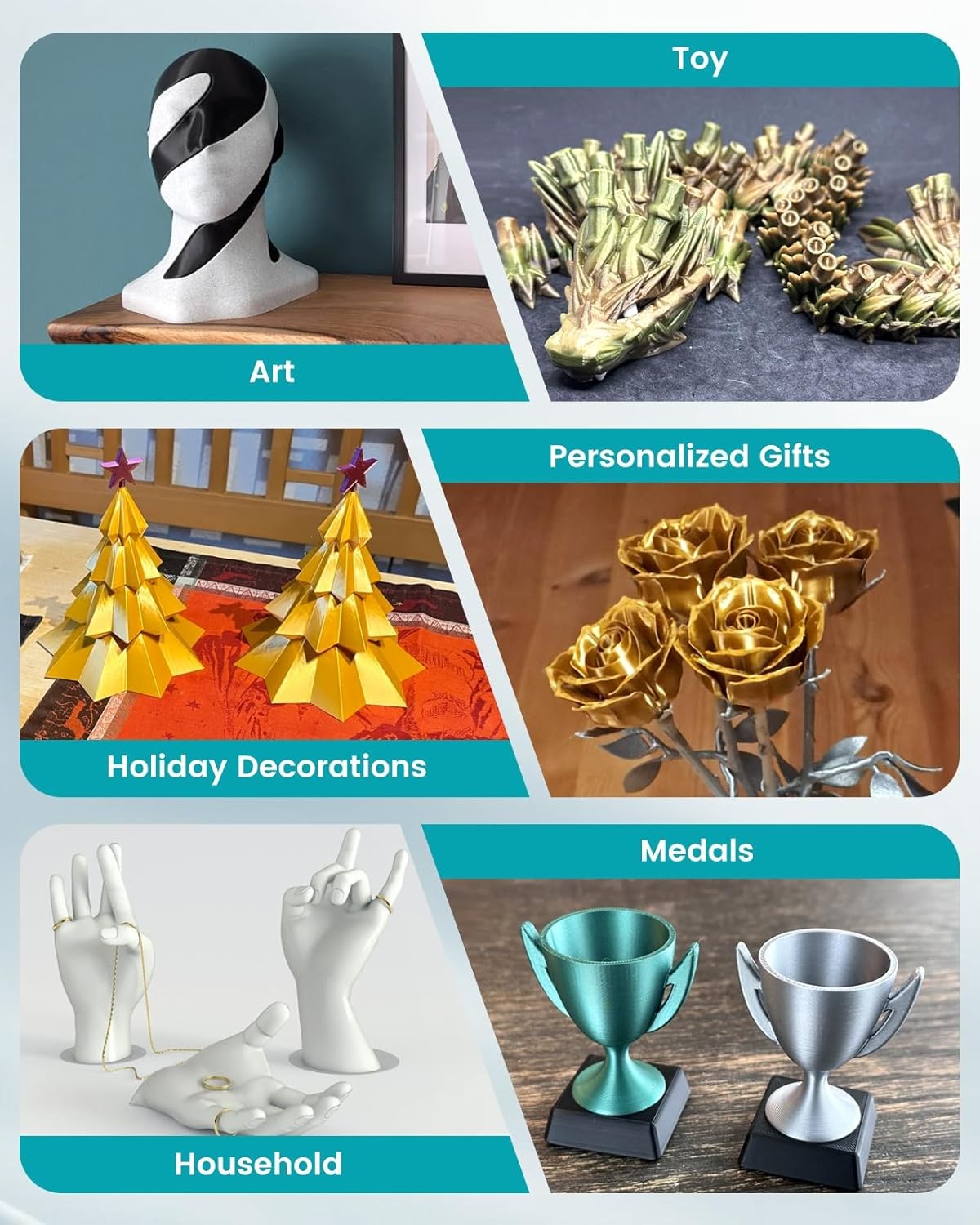 SUNLU Silk PLA+ Filament 1.75mm, Chrome Like Gloss Finish, Smooth Silk Texture