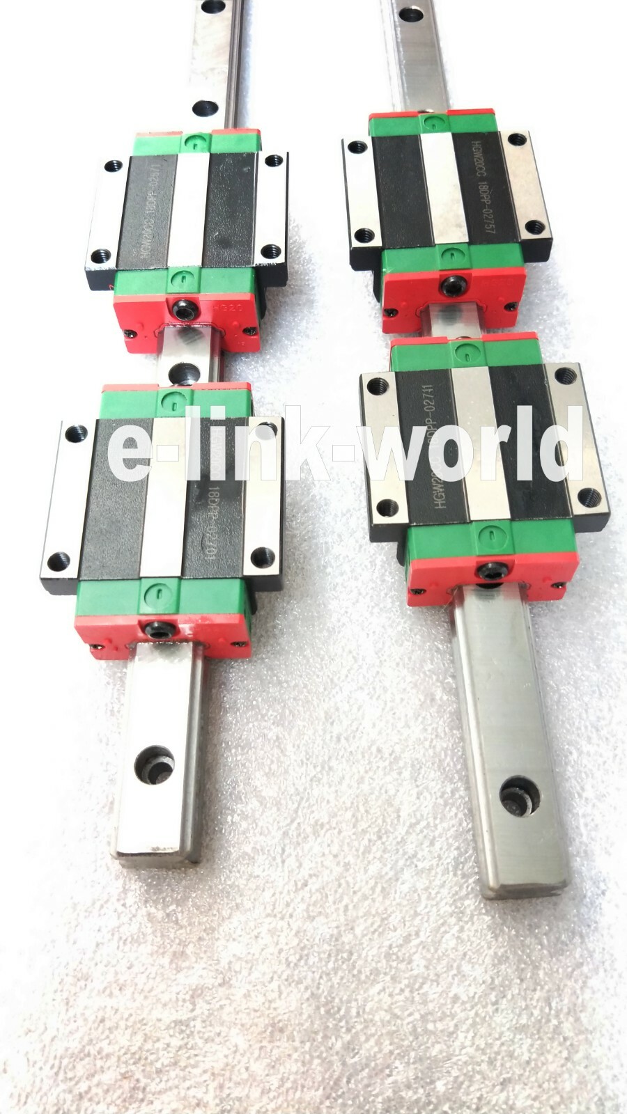 2 pcs HGR15-250mm Linear Rail & 4pcs HGW15CC Block Bearing Carriage