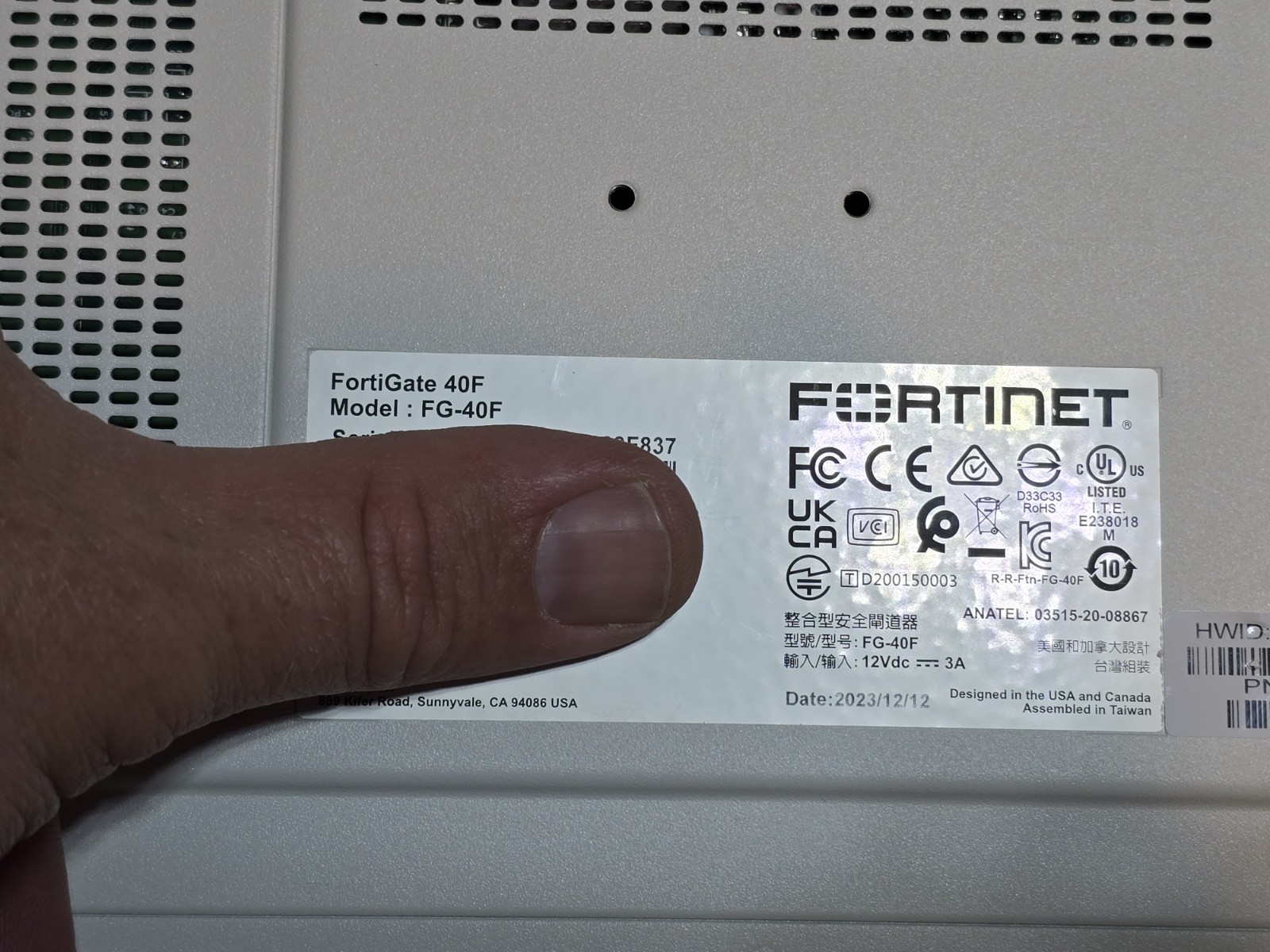 Fortinet FortiGate 40F Fortigate Firewall with Active Licensing Entitlements
