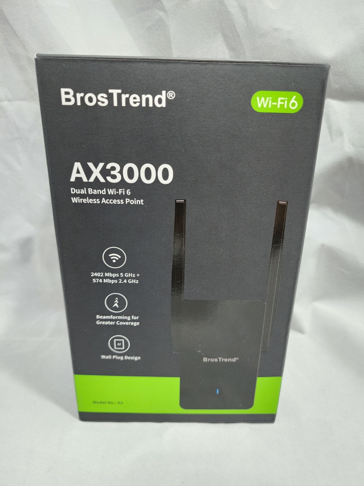 BrosTrend AX3000 WiFi 6 Access Point, Wall Plug Wireless Access Point, Gigabit