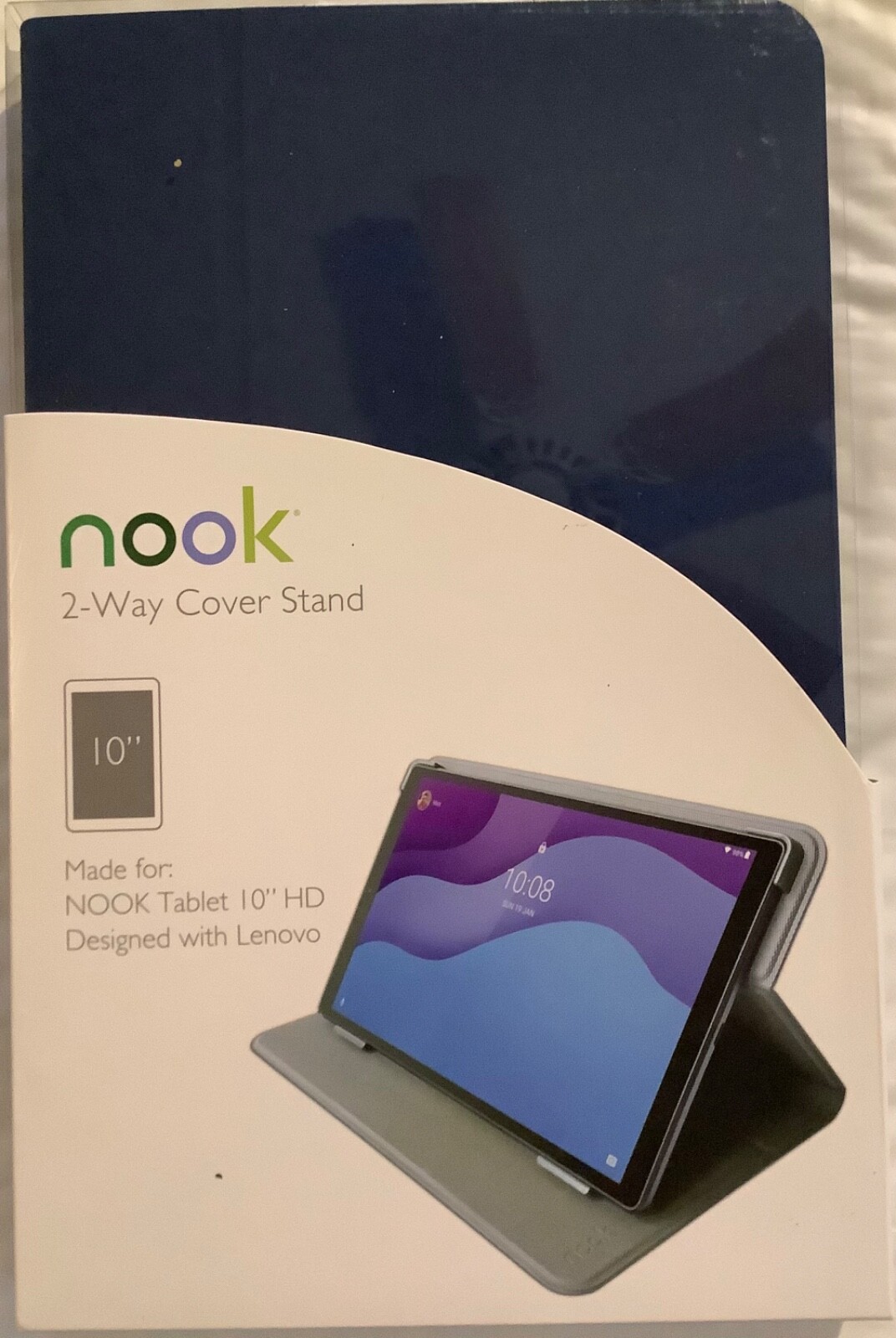 Nook Blue Smart Keyboard 2-Way Cover Stand for 10.0 HD Tablet Red Sealed New