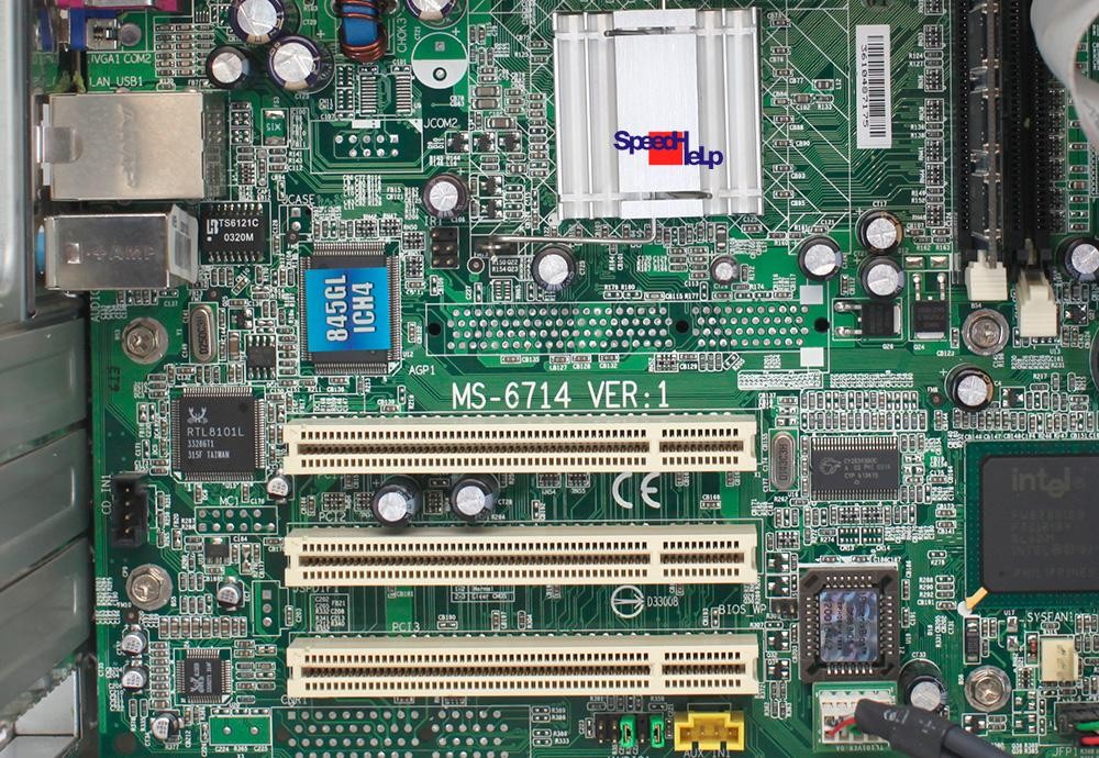 Msi Ms-6714 V1 Computer Pc Parallel Windows 98 2000 Lan Celeron Pentium 4