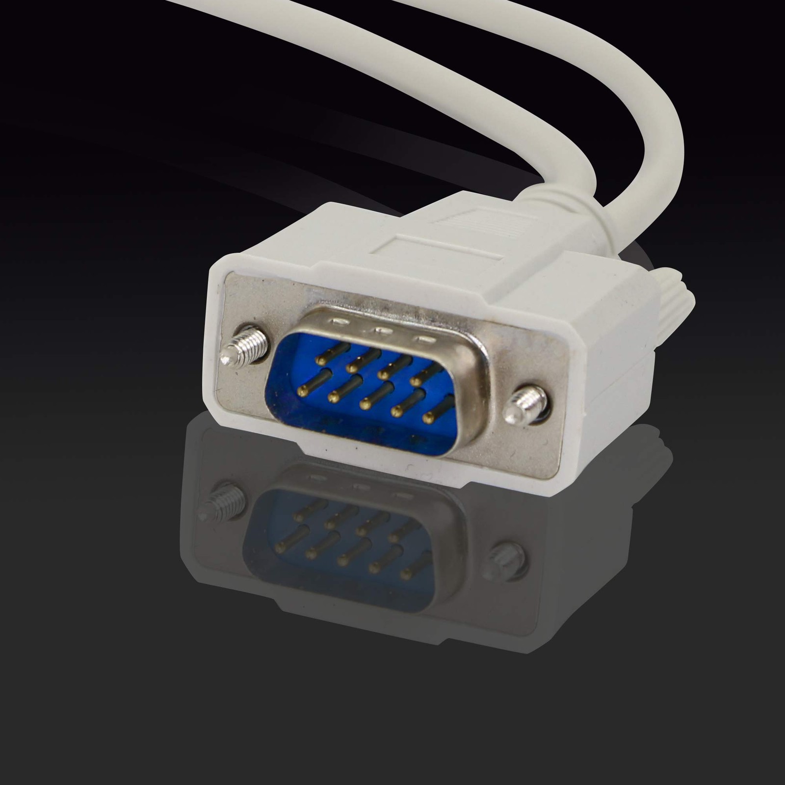 PNGKNYOCN 30cm DB9 Y Splitter Cable DB9 9 Pin 1 Male to 2 Female Rs232 Serial…