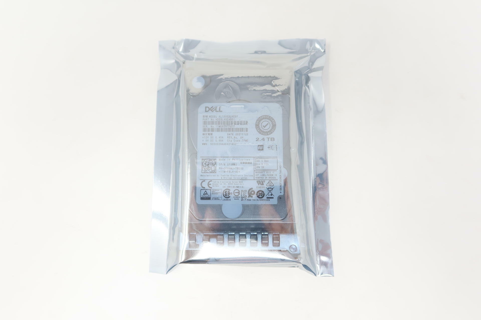 F9NWJ AL15SEB24EQY Dell 2.4TB 10K 12G 2.5″ SAS Hard Drive Refurbished