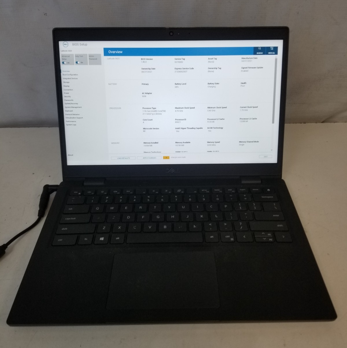 Dell Latitude 3420 Intel Core i7-1165G7 @2.80GHz 16GB RAM NO SSD/ OS