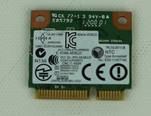 Wireless LAN Card Dell FXP0D Wireless DW1703 802.11 b/g/n and Bluetooth PCI-E