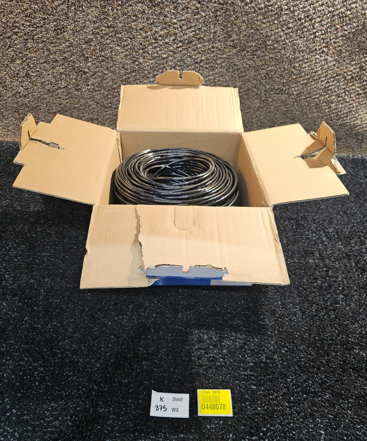 Cat5e Ethernet Cable 500ft Bulk, 24AWG Solid CCA, 4-Pair 8 Conductors, Black