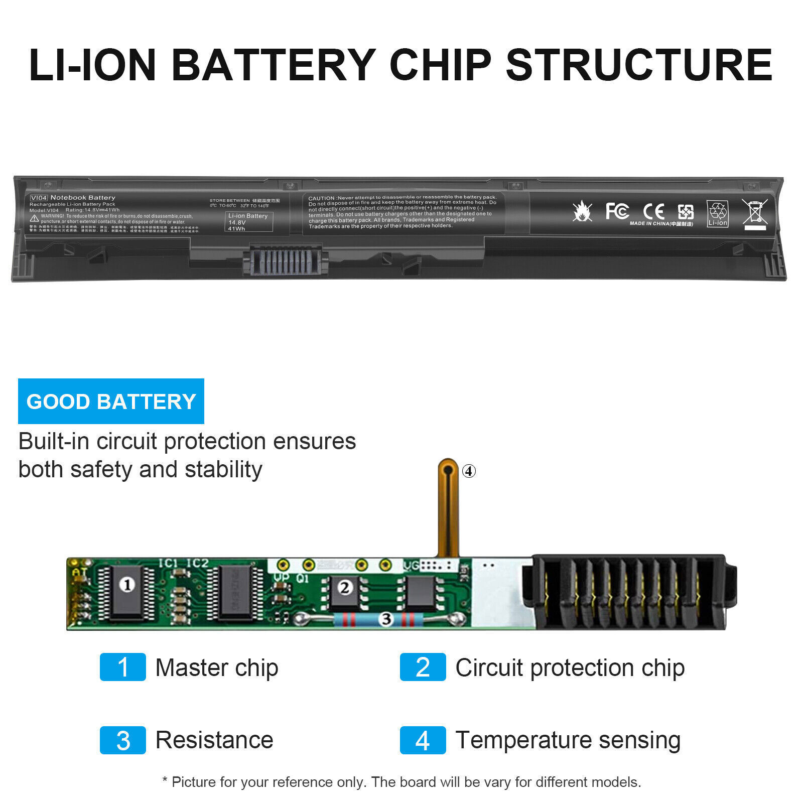 V104 VI04 Laptop Battery for HP 756478-421 756743-001 756744-001 756745-001