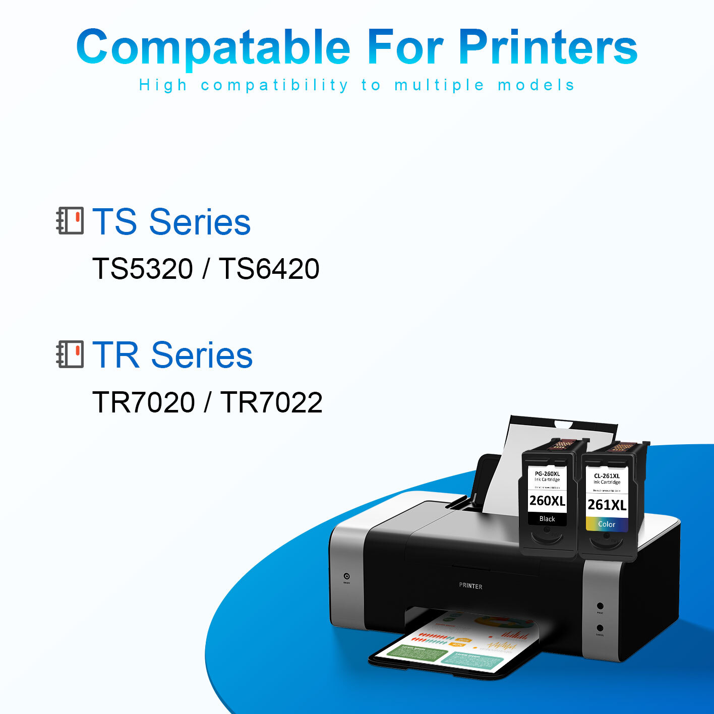 PG-260XL CL-261XL Ink Printer Cartridge for Canon PIXMA TS5320 TS6420 TR7022 Lot