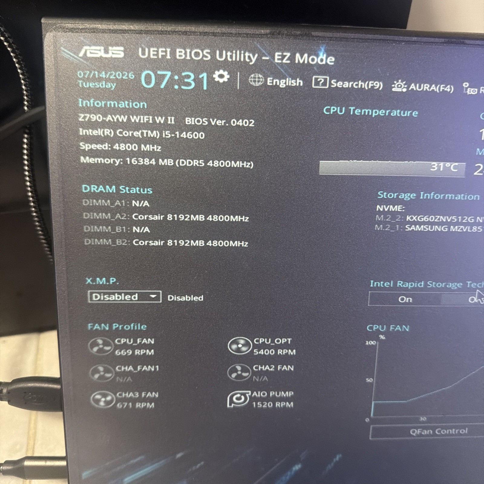 computer…. cpu 14600 16gb ram ddr5 motherboatd aus