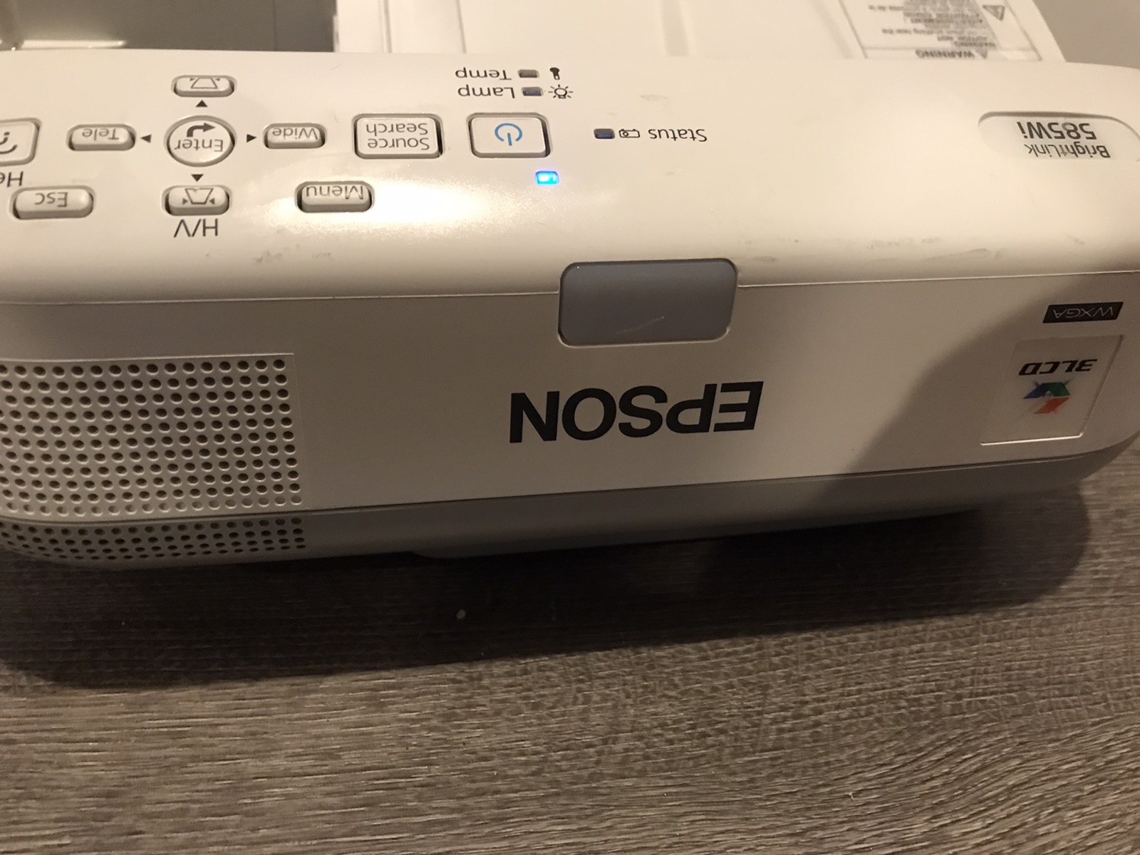 Epson BrightLink 585Wi Interactive Ultra Short Throw WXGA Projector HDMI 3300Lm