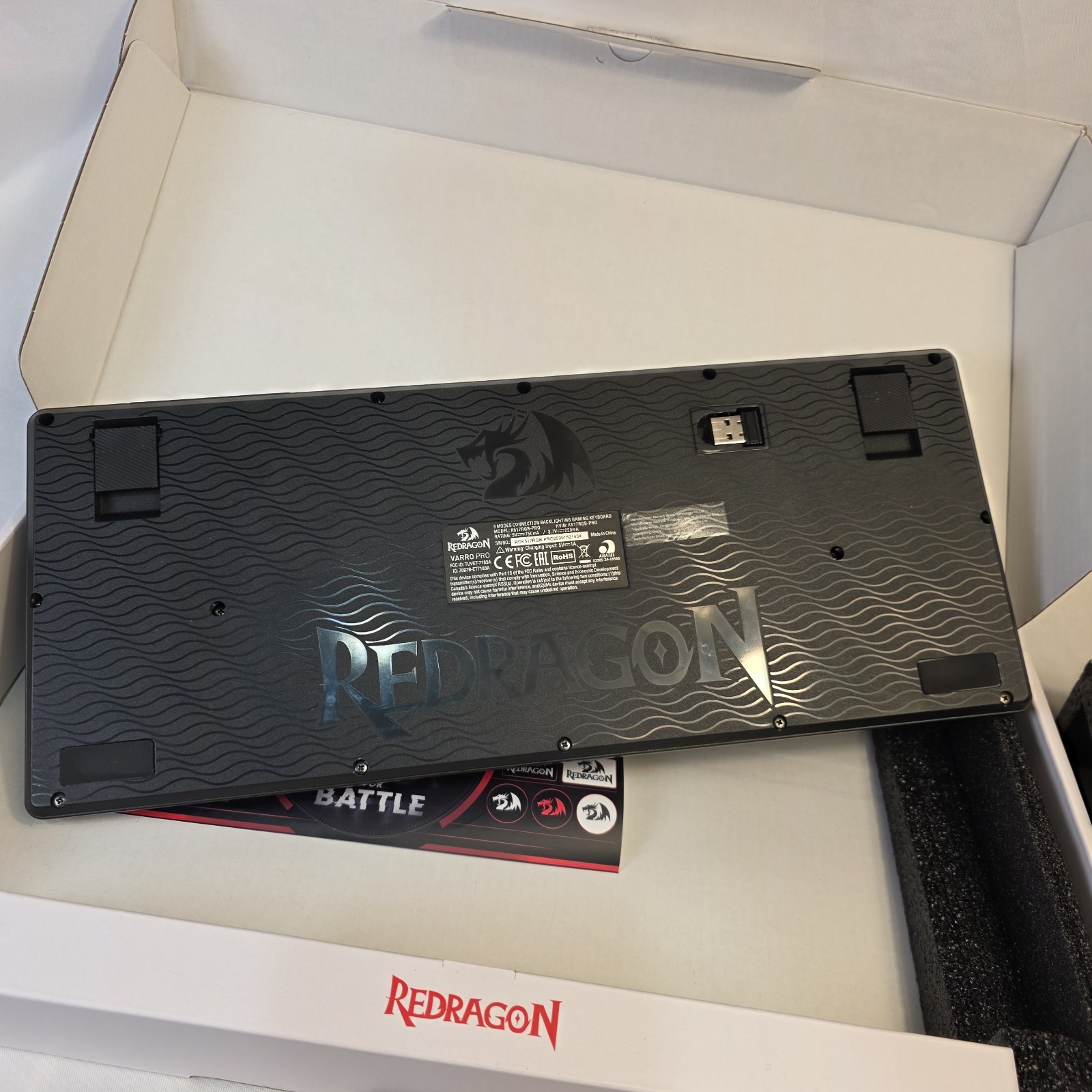 Red Dragon Varro Pro Black RGB Backlight Gaming Keyboard Excellent Condition