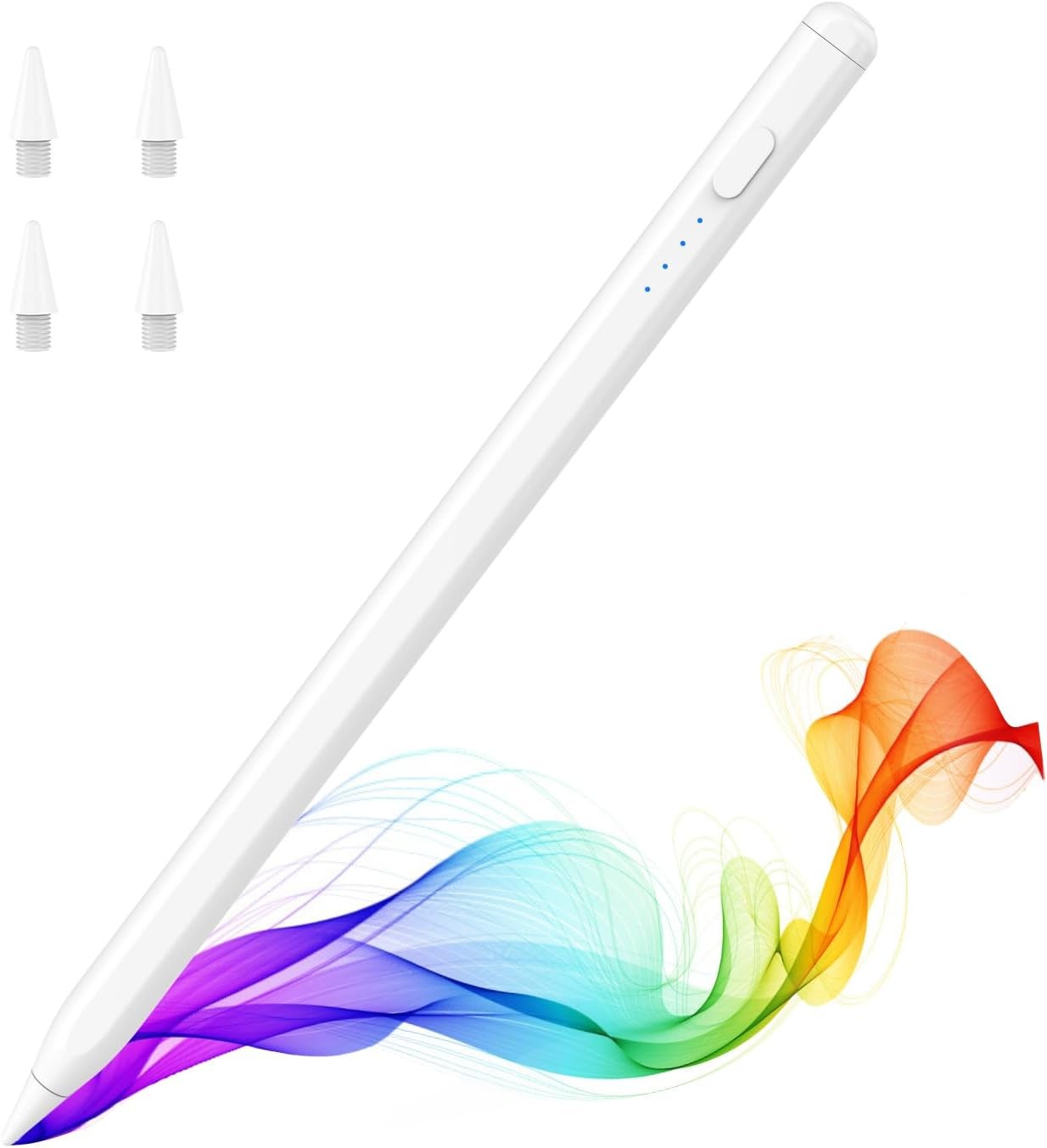 MoKo Pencil for iPad (A16) 11th 10th Gen, Stylus Pen 2018-2025 White