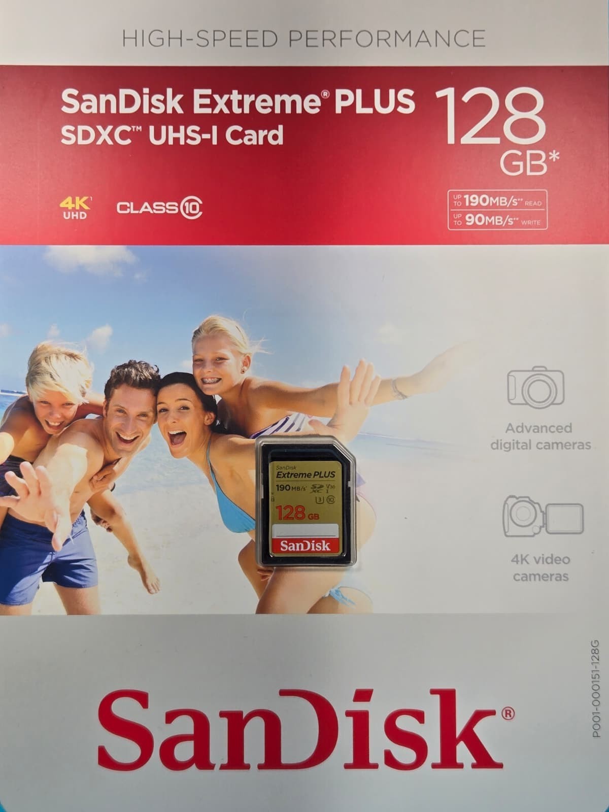 SanDisk 128GB Extreme PLUS SDXC UHS-I Card + Adapter – SDSDXWA-128G-AJLIN