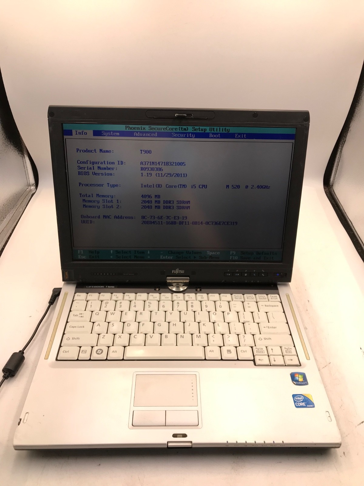 Fujitsu Lifebook T900 2-in-1 Intel Core i5-M520 2.4GHz 13″ Laptop 4GB RAM-MZ