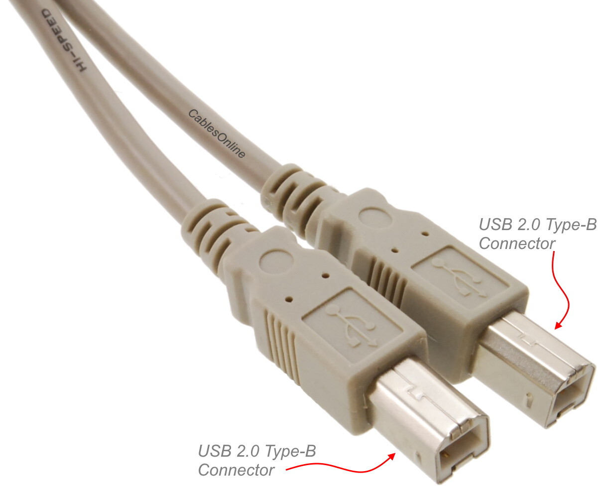 3ft USB Type-B Male to USB Type-B Male USB 2.0 Cable, CablesOnline USB2-BB03